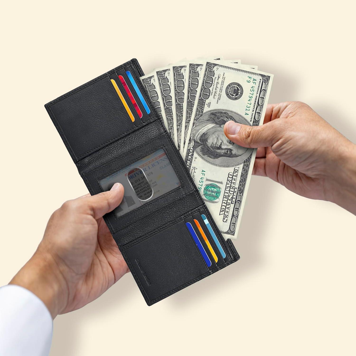 Cartera Trifold de Cuero Clifton Heritage con Bloqueo RFID