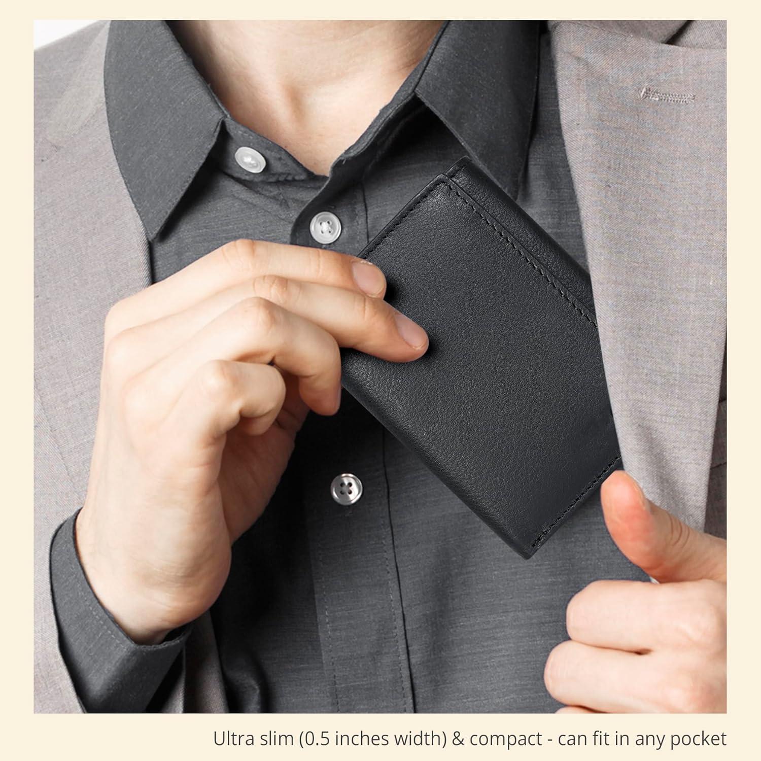 Cartera Trifold de Cuero Clifton Heritage con Bloqueo RFID