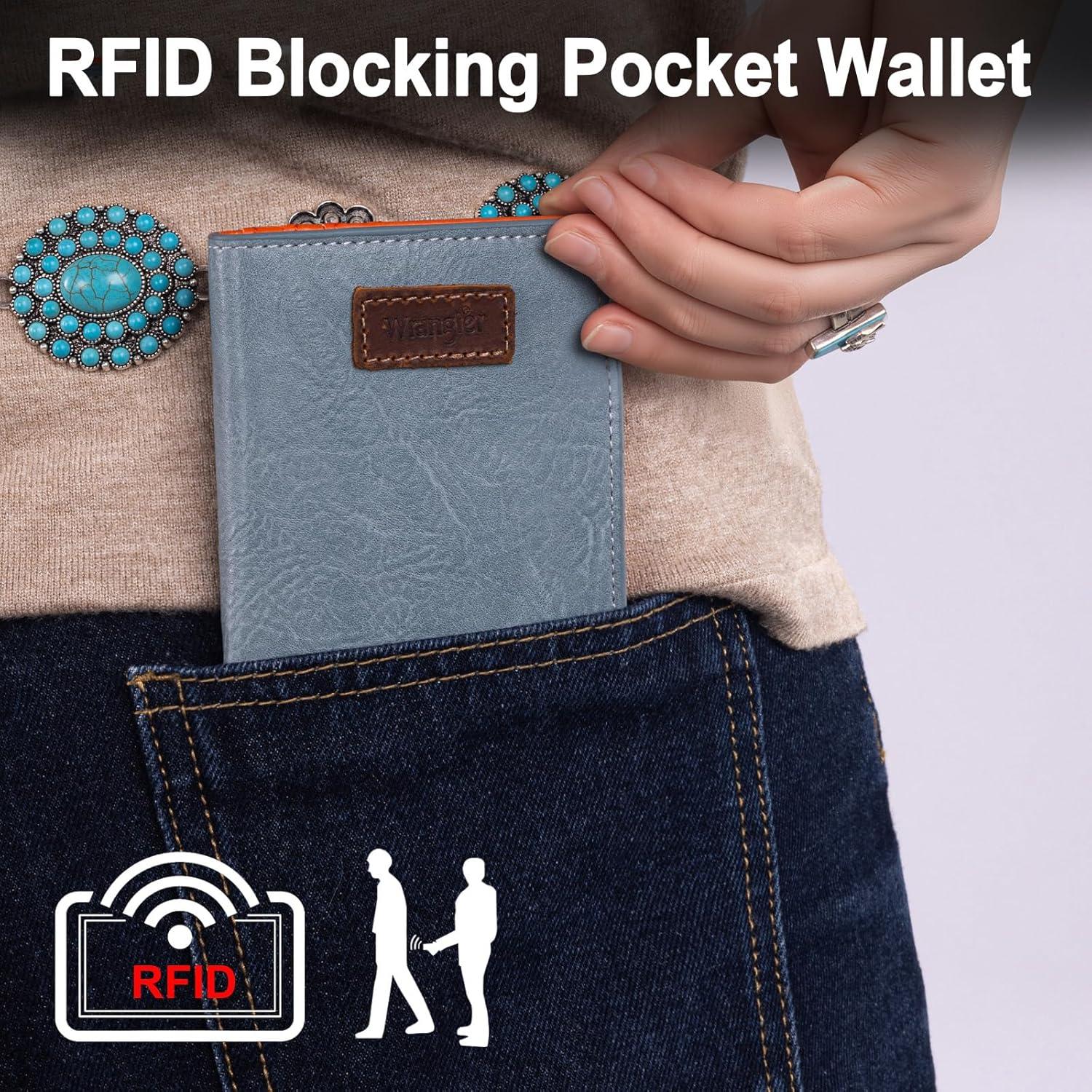 Cartera Pequeña Wrangler RFID Minimalista para Mujeres