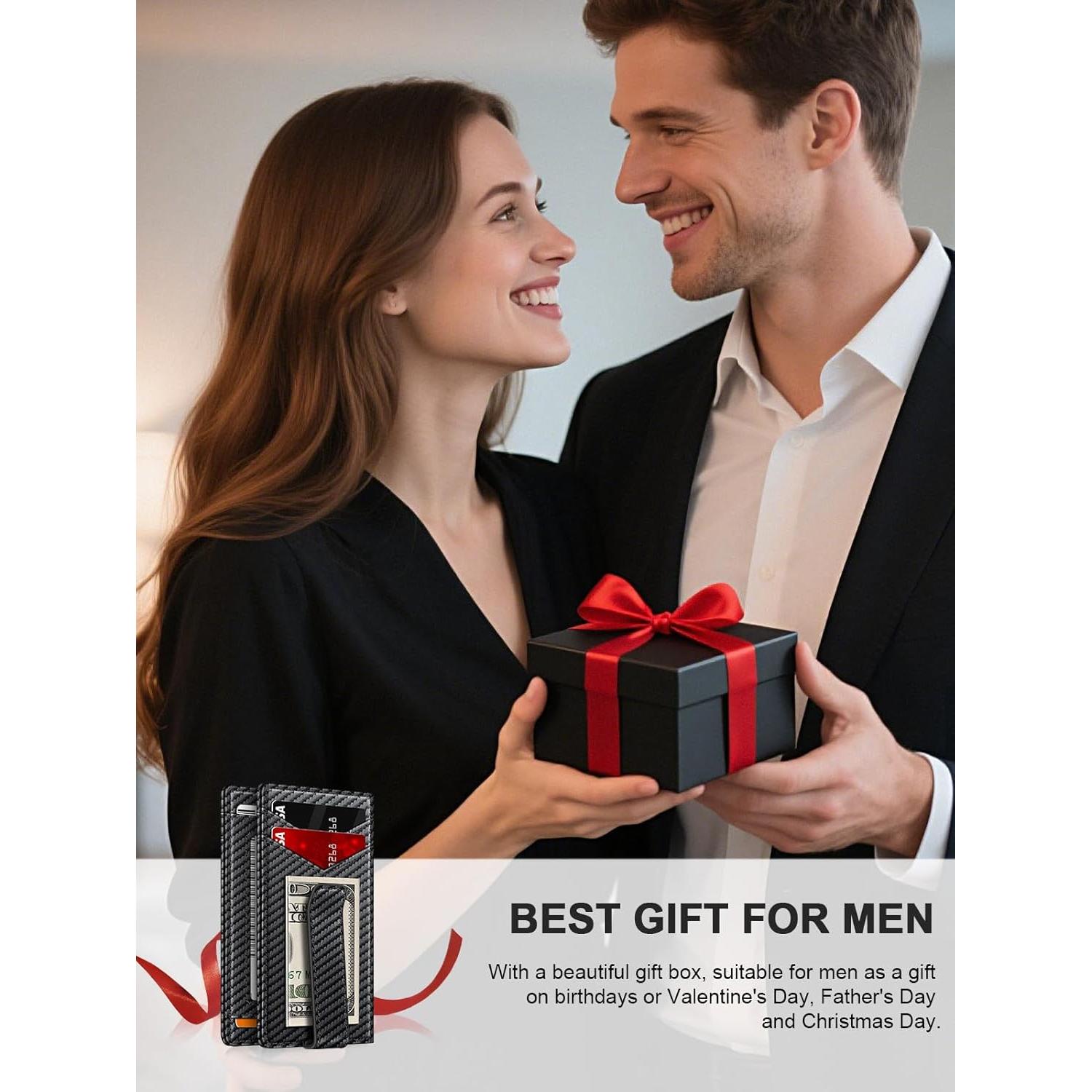 Billetera delgada ZALVEX para hombres con bloqueo RFID y clip