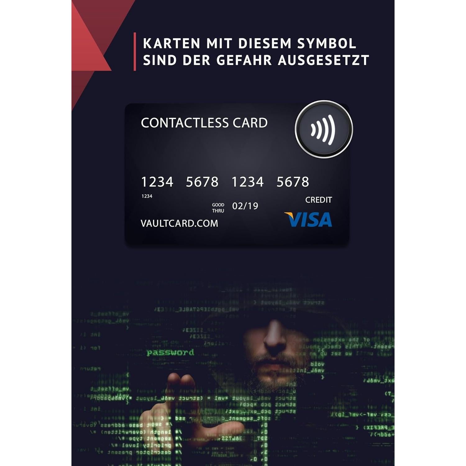 VAULTCARD - Protección RFID para tarjetas y pasaporte - 9g