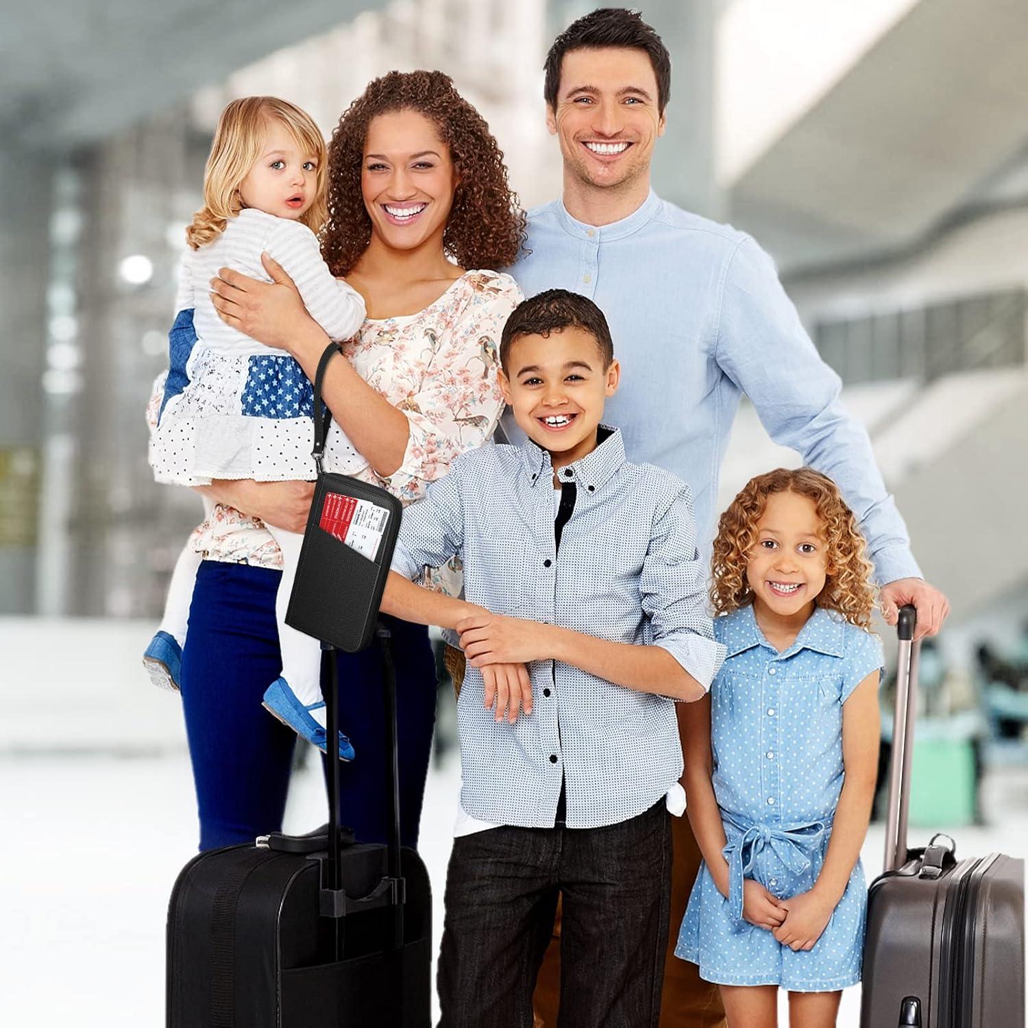 Billetera Organizador de Pasaportes Fintie APPA - RFID, Unisex, Negro