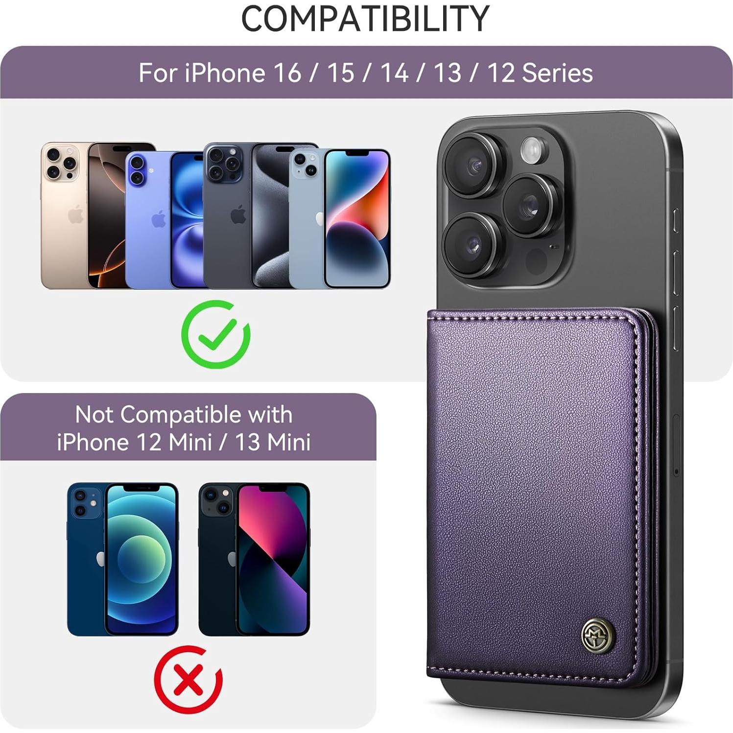 Cartera Magnética Defencase PU con Bloqueo RFID para iPhone