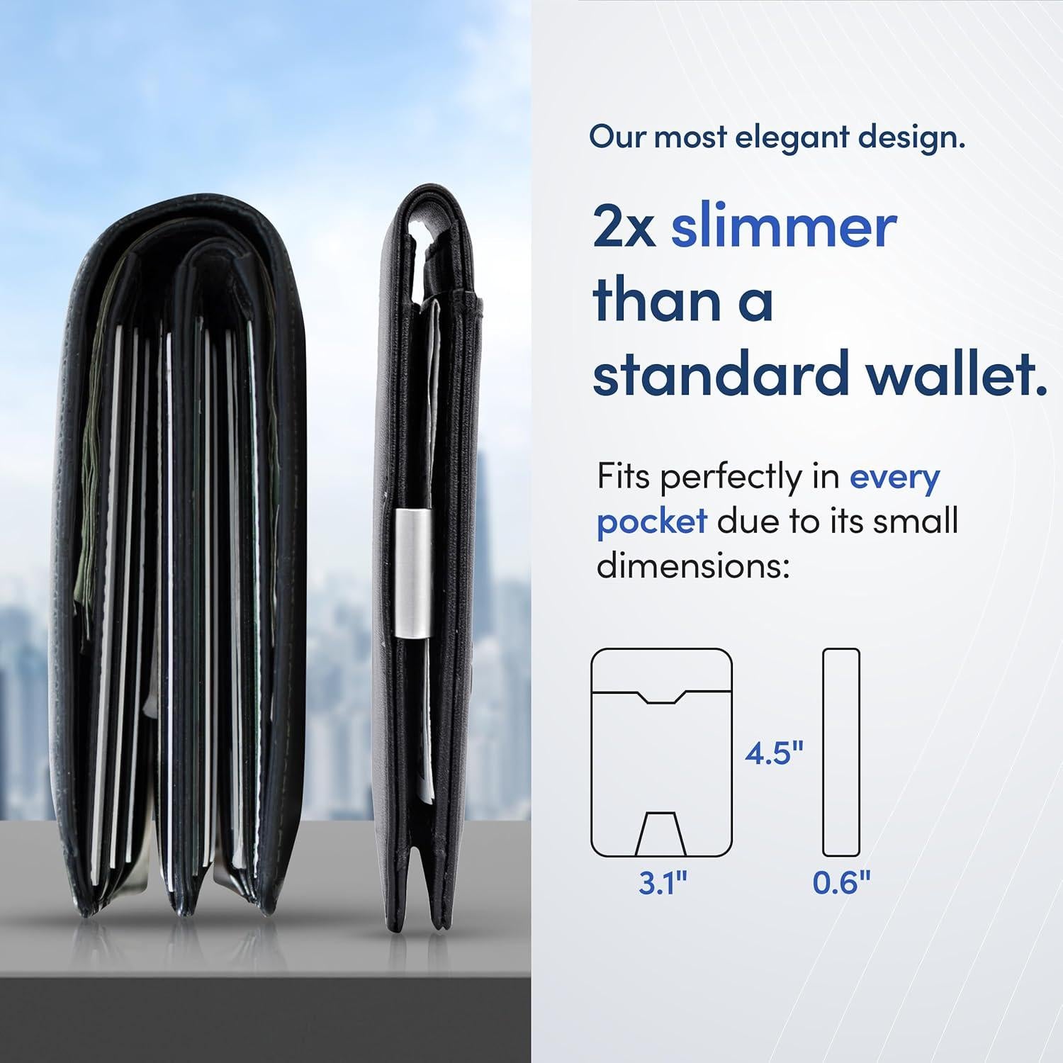 Cartera Minimalista Travando con Bloqueo RFID y Clip para Dinero