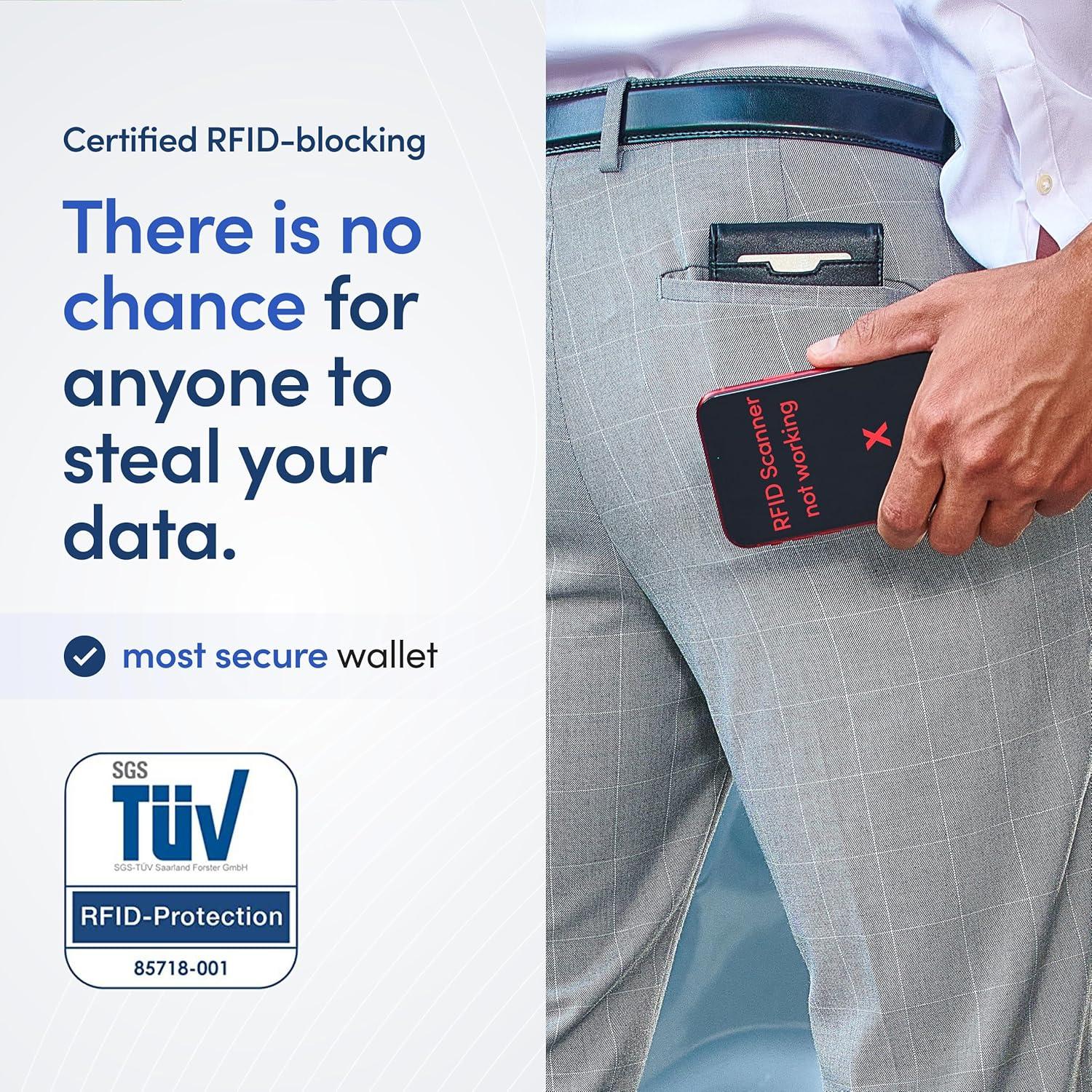 Cartera Minimalista Travando con Bloqueo RFID y Clip para Dinero