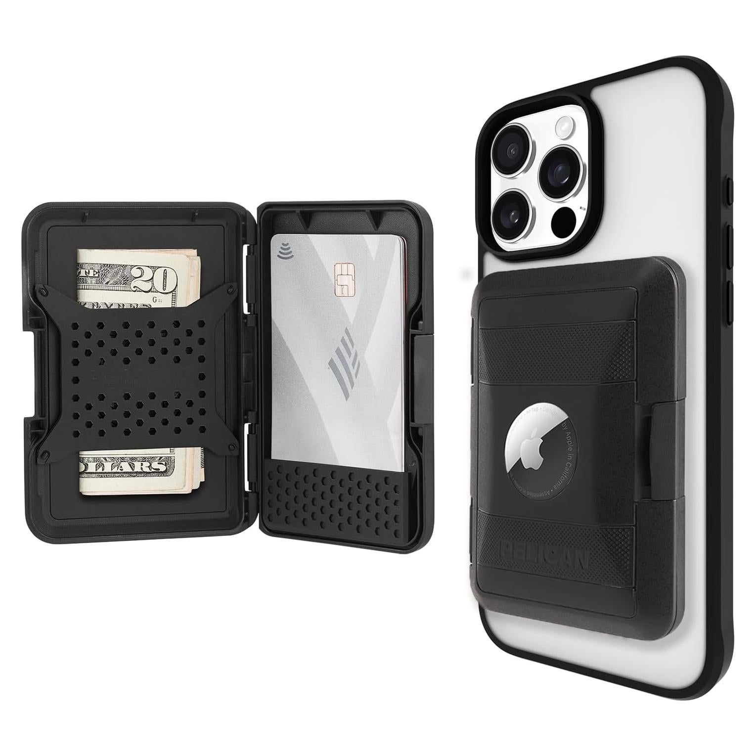 Billetera Magnética Pelican Protector AirTag MagSafe - Negro