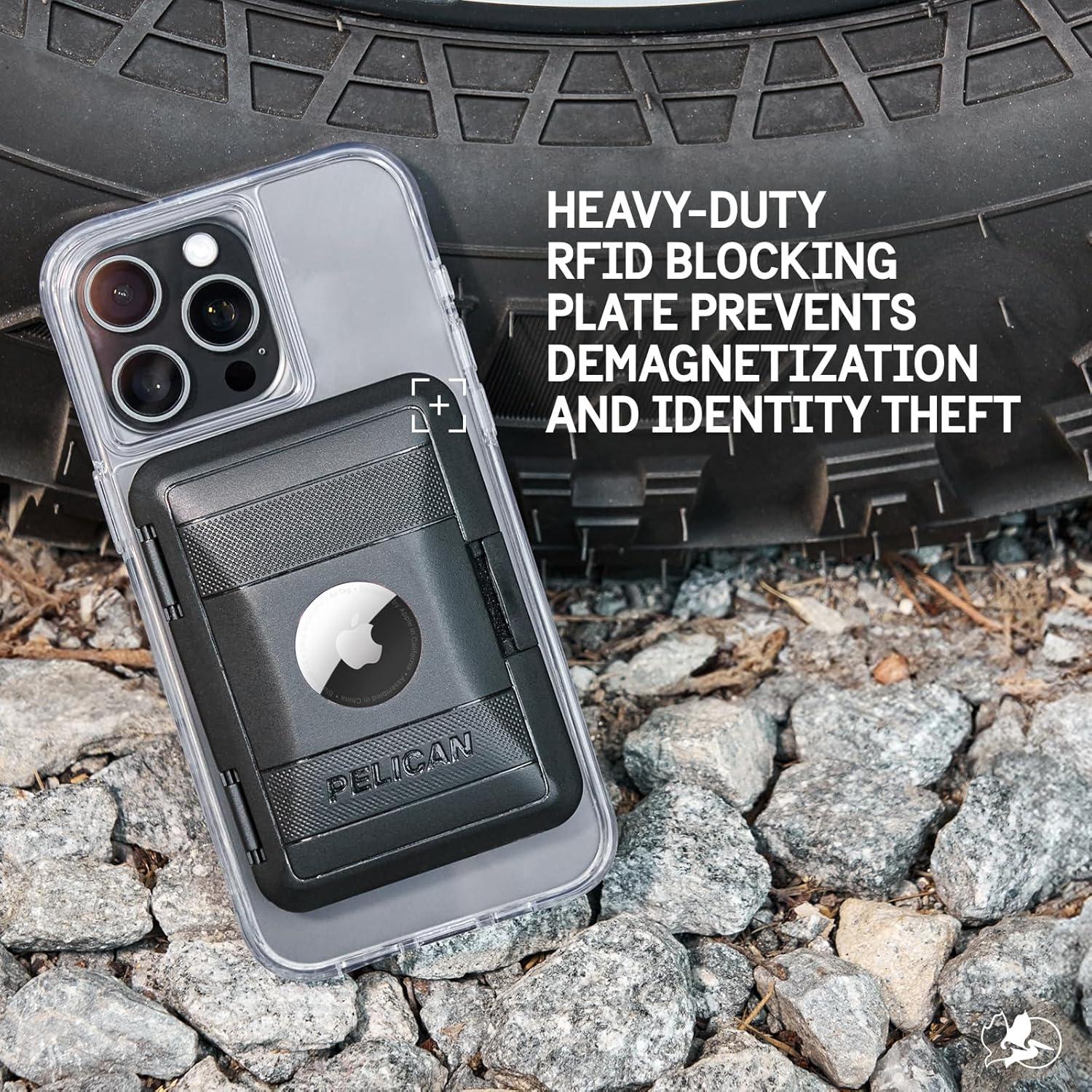 Billetera Magnética Pelican Protector AirTag MagSafe - Negro