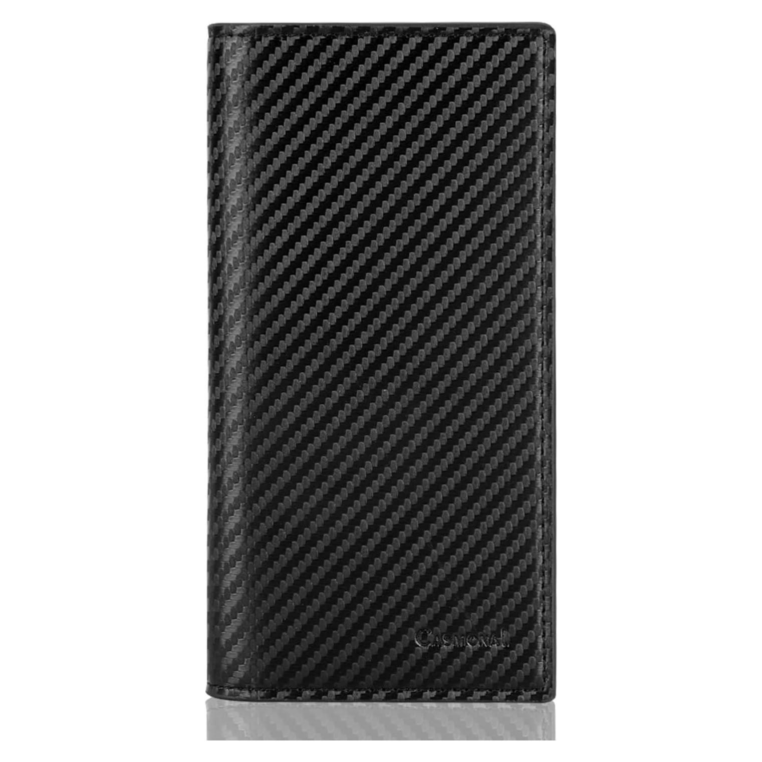 Funda de Chequera de Cuero Premium Casmonal con Bloqueo RFID