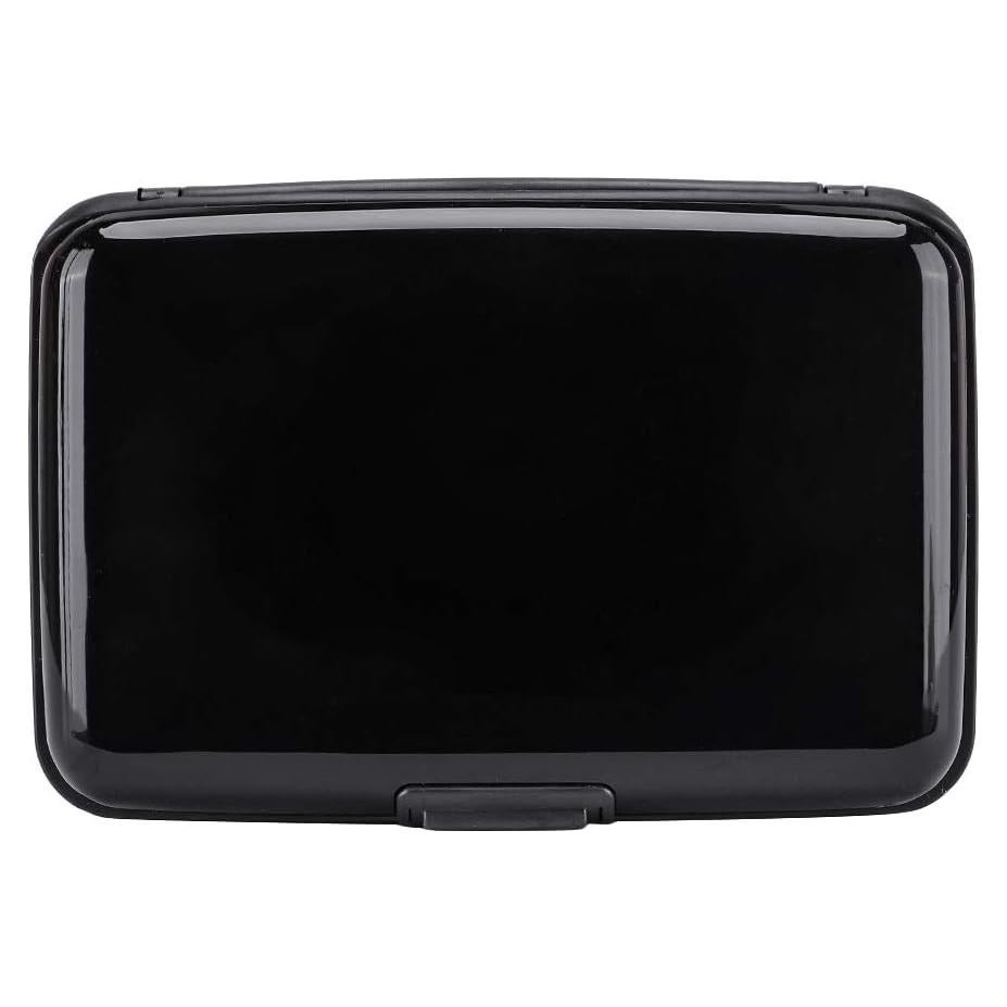 ELFISH Caja de Tarjetas de Crédito Bloqueador RFID Aluminio Negro