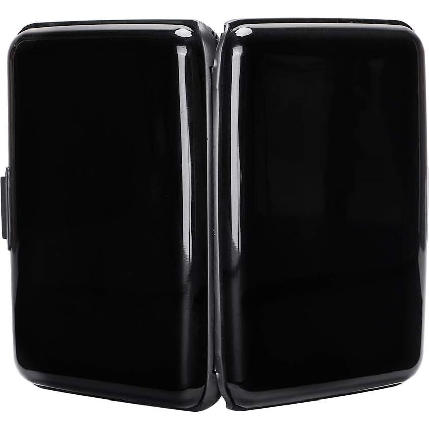ELFISH Caja de Tarjetas de Crédito Bloqueador RFID Aluminio Negro