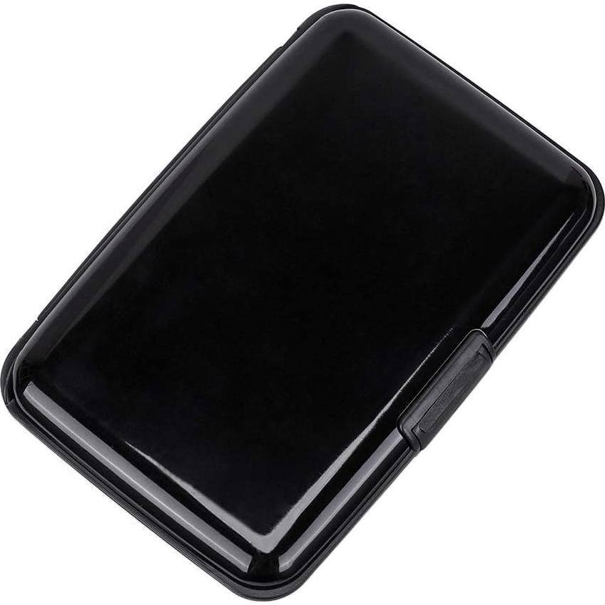 ELFISH Caja de Tarjetas de Crédito Bloqueador RFID Aluminio Negro
