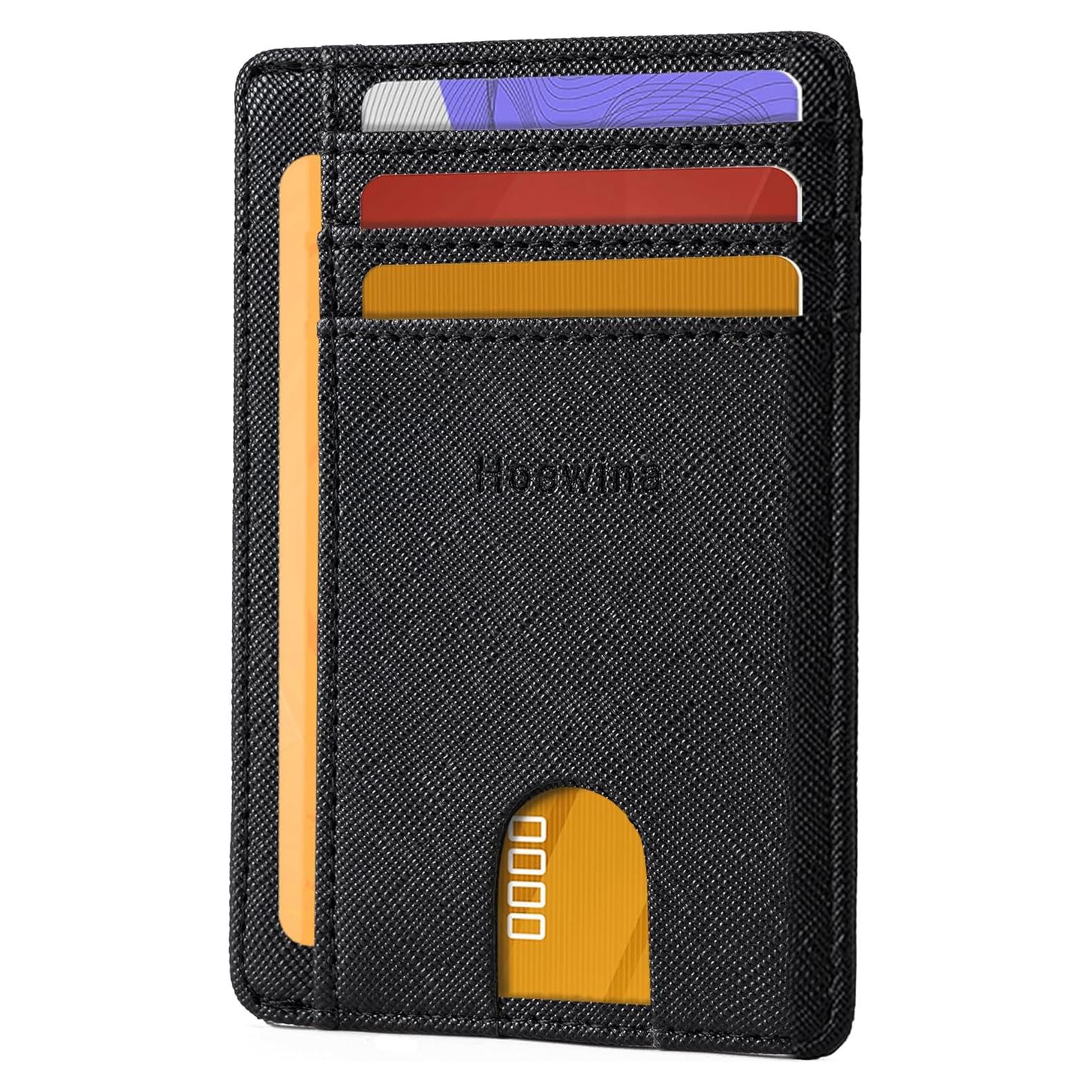 Billetera delgada Hoewina con bloqueo RFID para hombres y mujeres