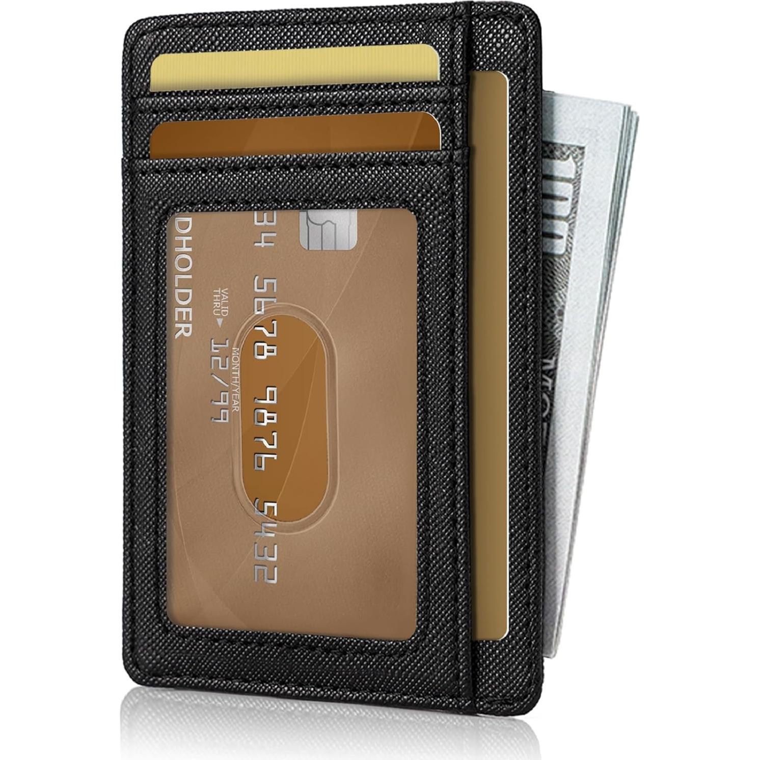 Billetera delgada Hoewina con bloqueo RFID para hombres y mujeres