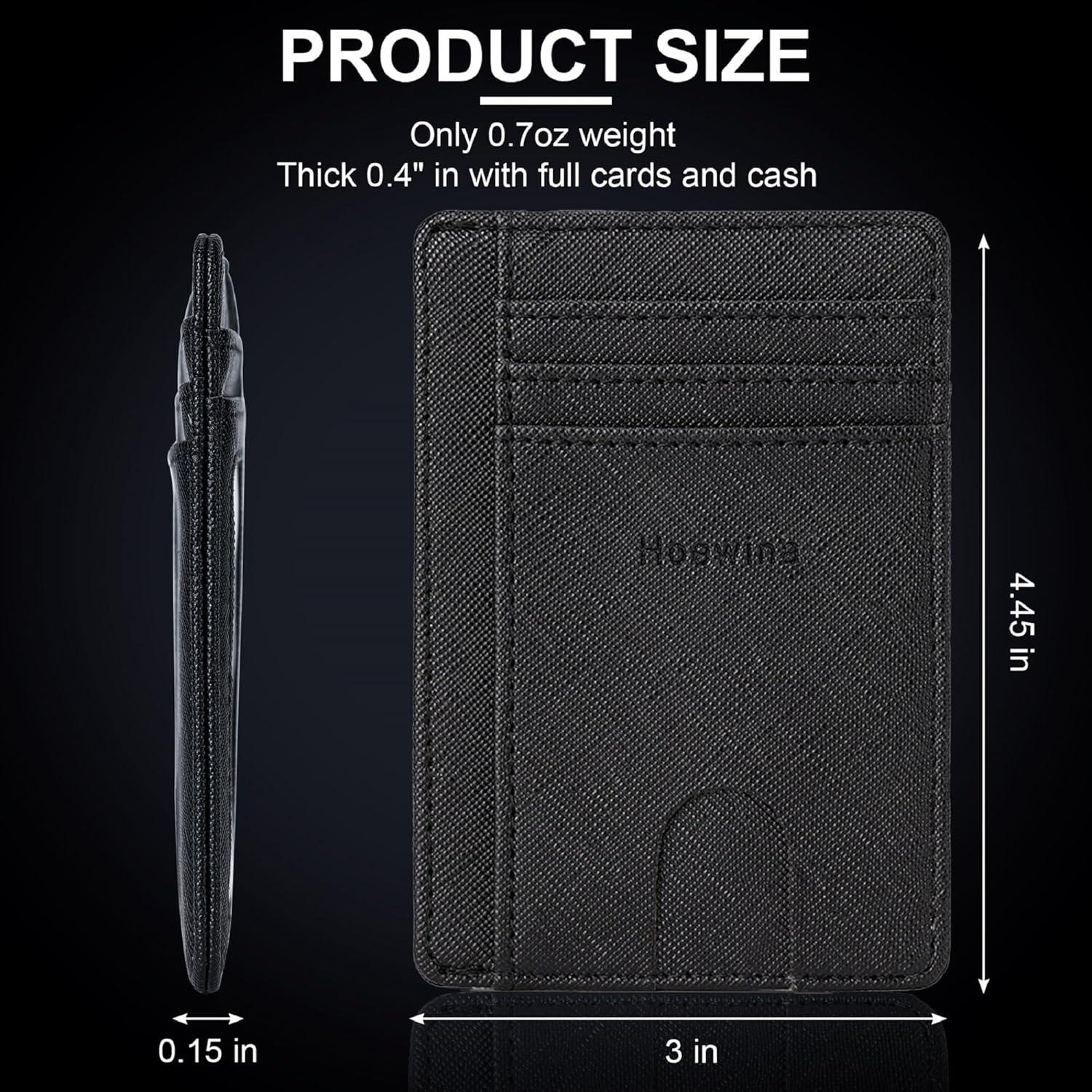 Billetera delgada Hoewina con bloqueo RFID para hombres y mujeres