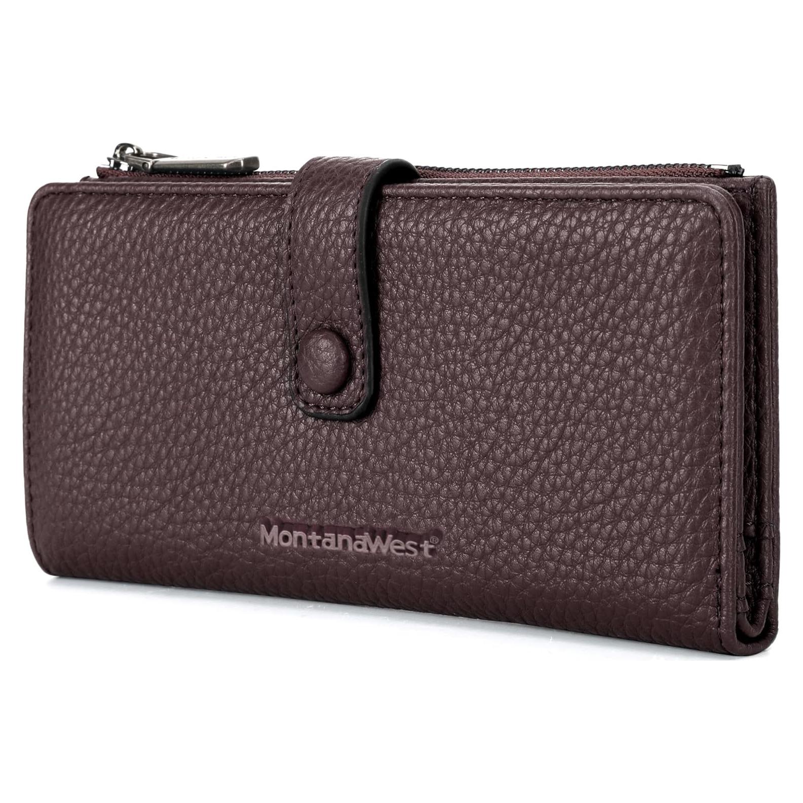 Billetera Larga Montana West con Bloqueo RFID y Monedero