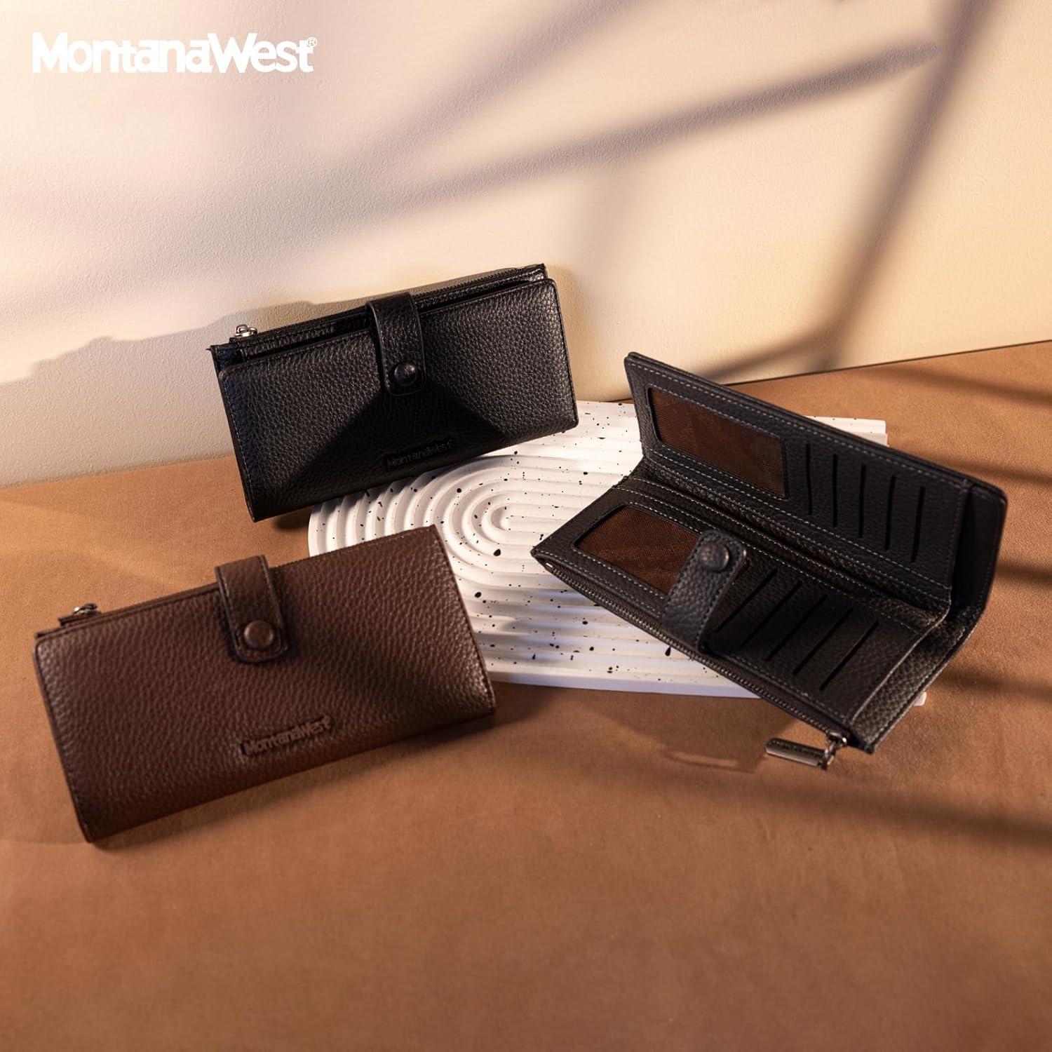 Billetera Larga Montana West con Bloqueo RFID y Monedero