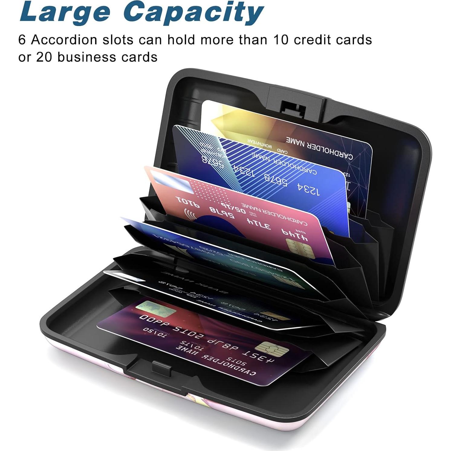 Portatarjetas de Crédito Aluminio Atufsuat Mármol Rosa RFID