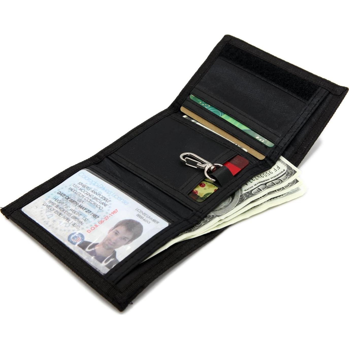 Billetera Trifold AI-DEE para Niños con Bloqueo RFID - Negro