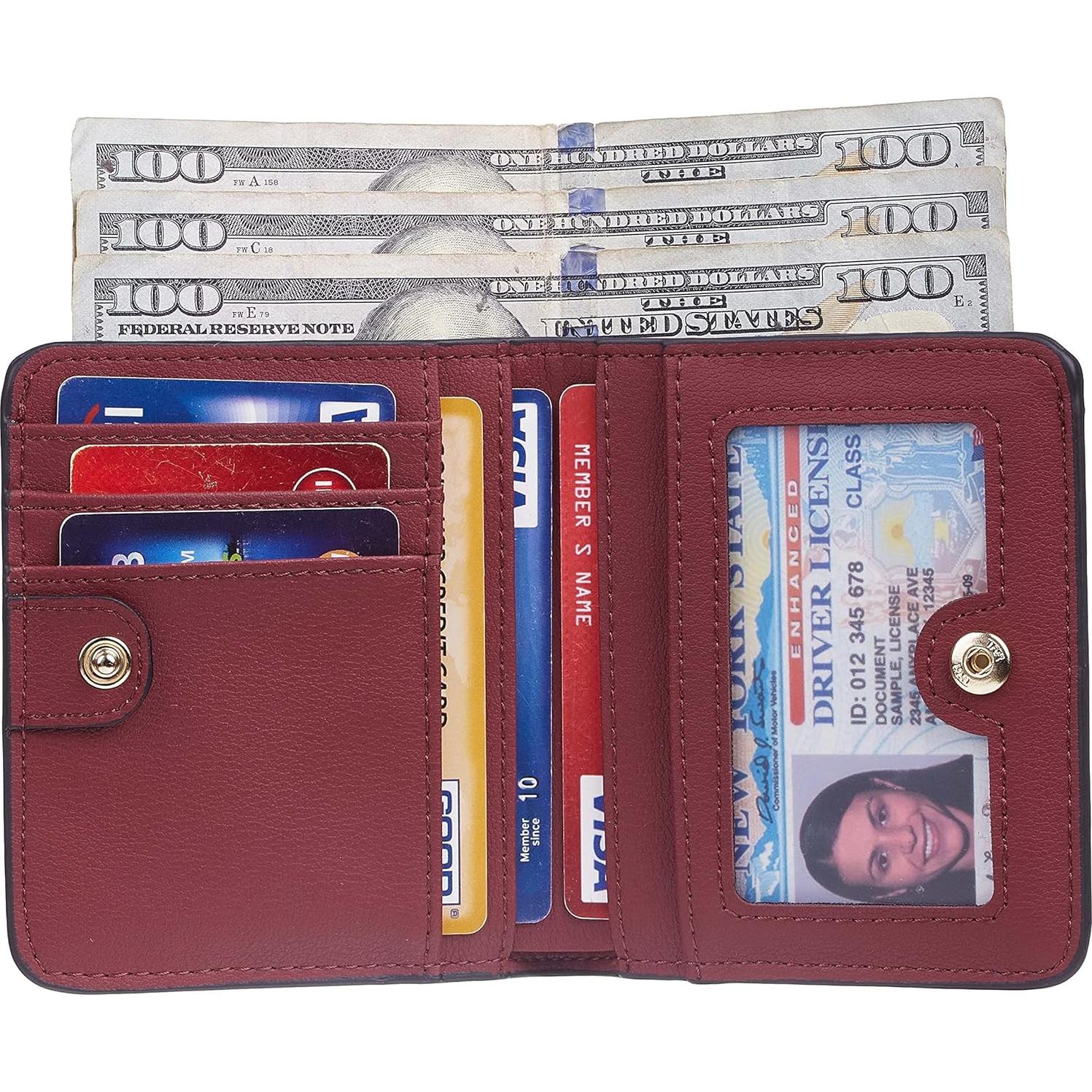 Cartera Compacta Bifolding Gostwo para Mujeres con Bloqueo RFID