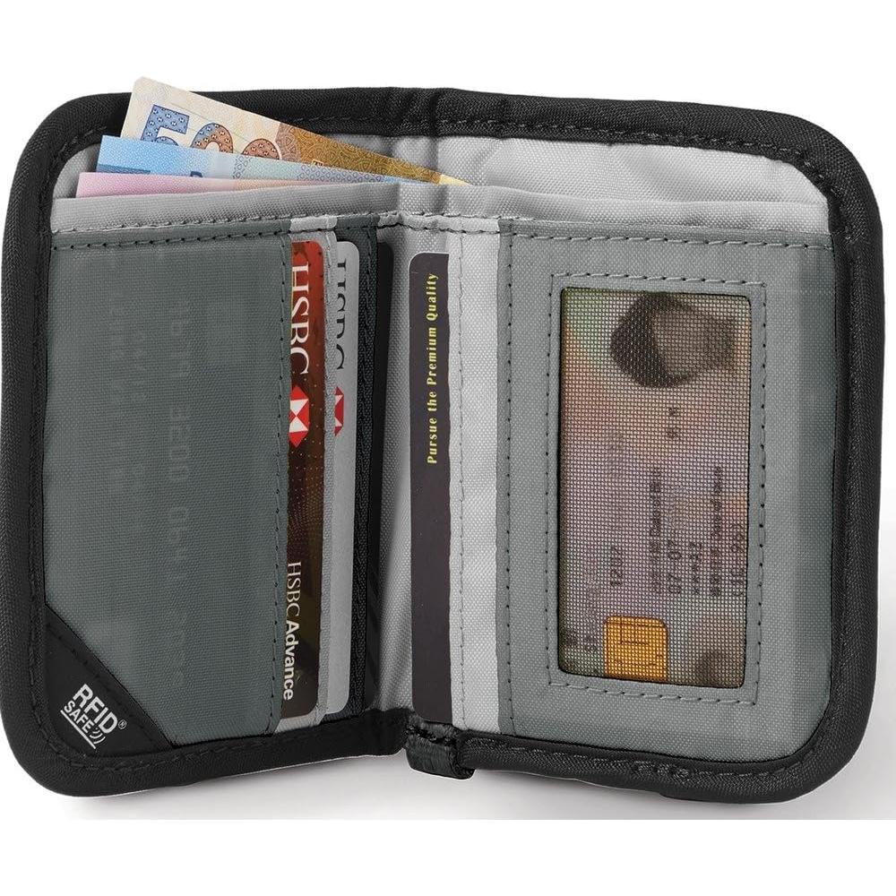 Billetera Compacta Antirrobo Pacsafe RFIDsafe V50 - Negro