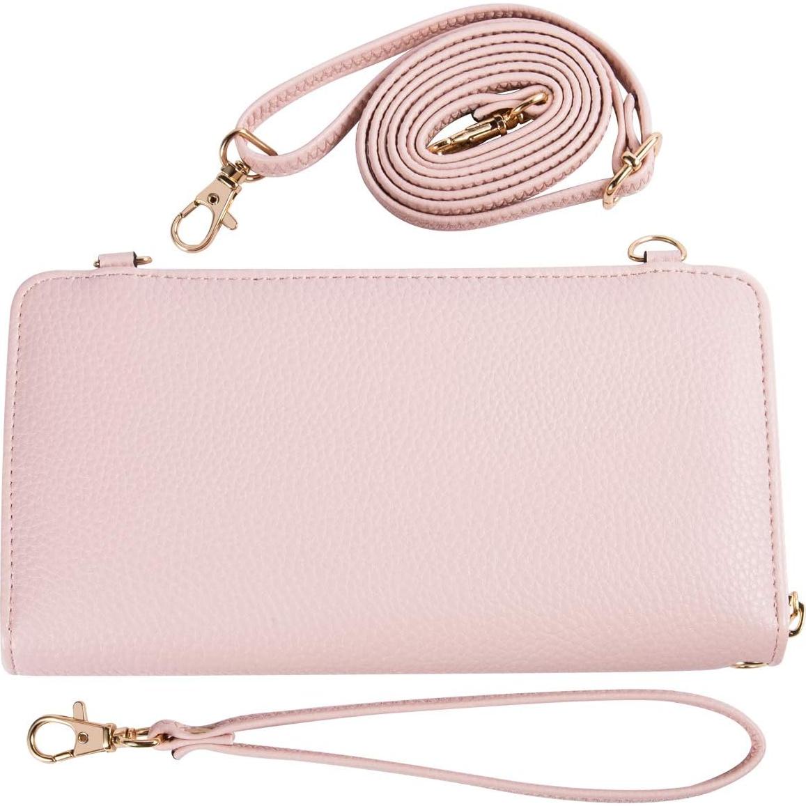 Cartera de Muñeca Rosa para Mujeres con Ranuras RFID