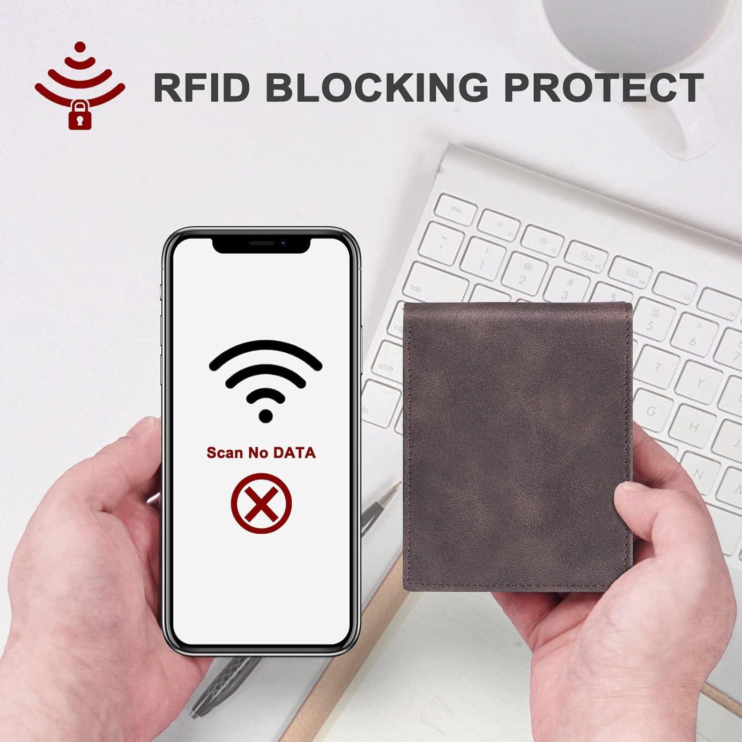 Billetera Slim Chelmon para Hombre con Bloqueo RFID y Ventana ID