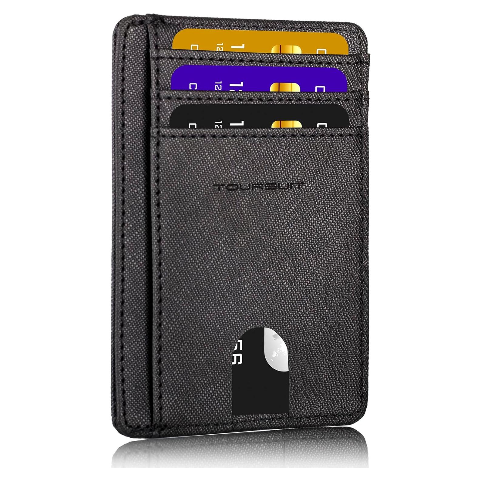 Cartera Minimalista Slim TOURSUIT con Bloqueo RFID - Negro