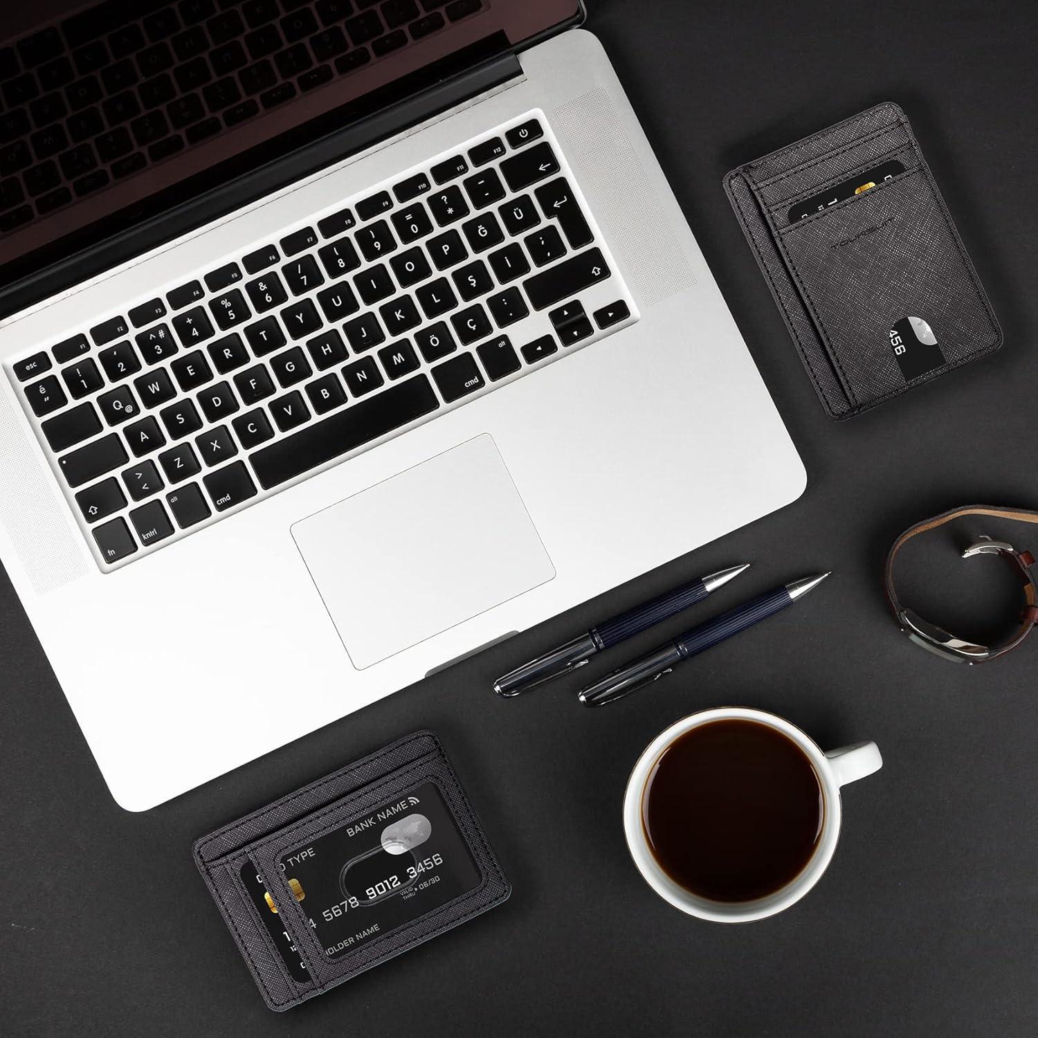 Cartera Minimalista Slim TOURSUIT con Bloqueo RFID - Negro