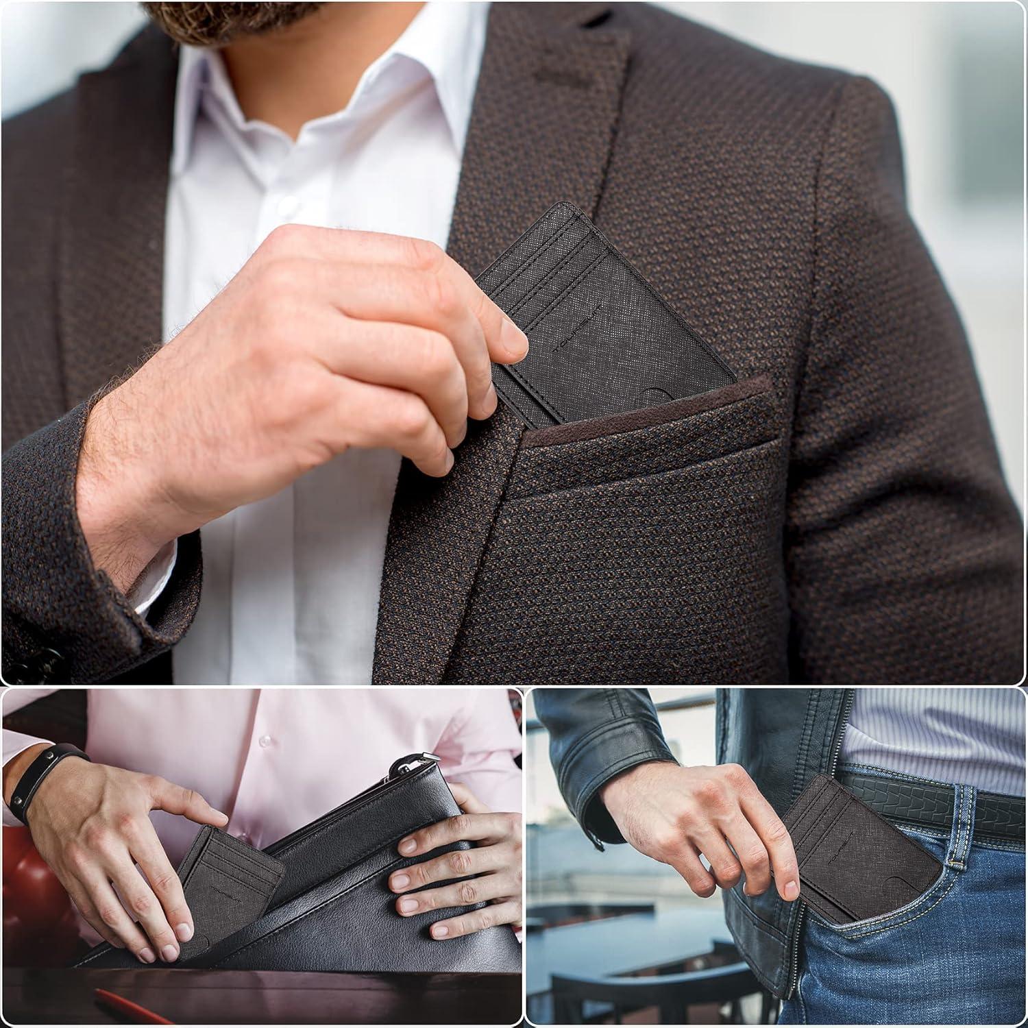 Cartera Minimalista Slim TOURSUIT con Bloqueo RFID - Negro