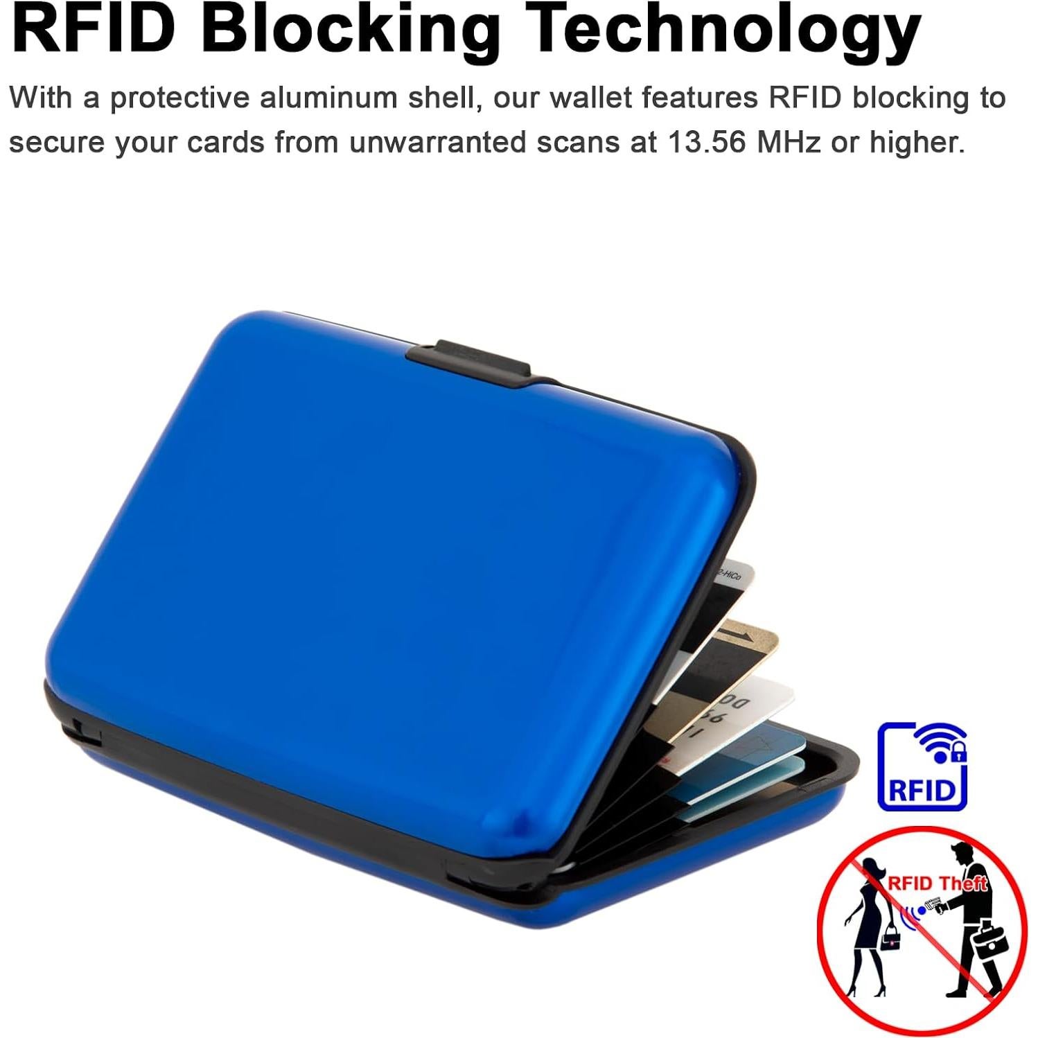 Portatarjetas de Crédito Kaabao con Bloqueo RFID Azul
