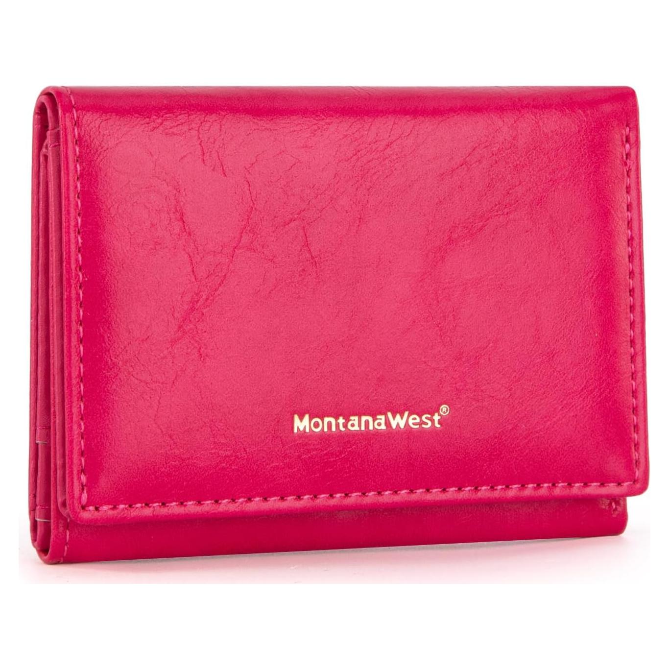 Billetera Slim Montana West Rosa Fucsia con Bloqueo RFID
