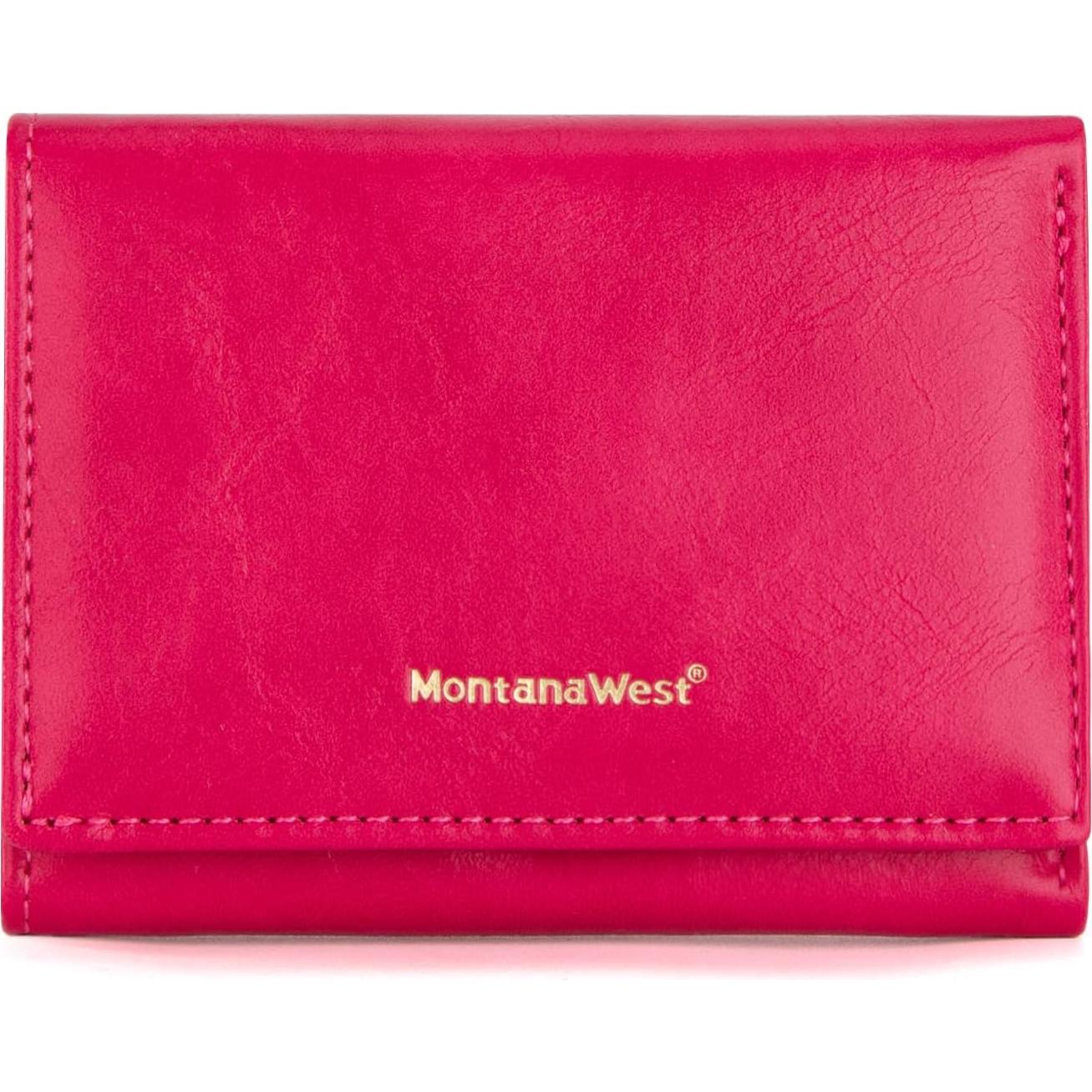 Billetera Slim Montana West Rosa Fucsia con Bloqueo RFID
