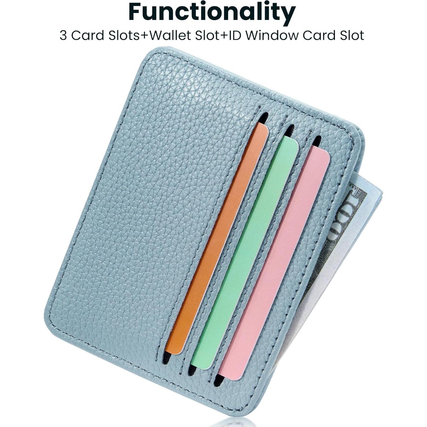 Cartera Minimalista Mayski RFID Azul para Mujeres y Hombres