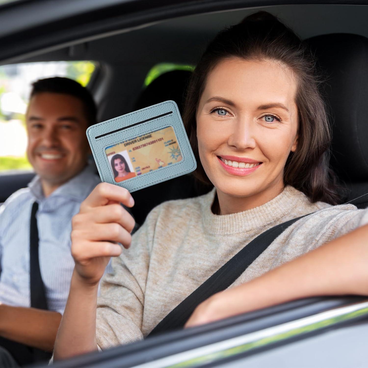Cartera Minimalista Mayski RFID Azul para Mujeres y Hombres