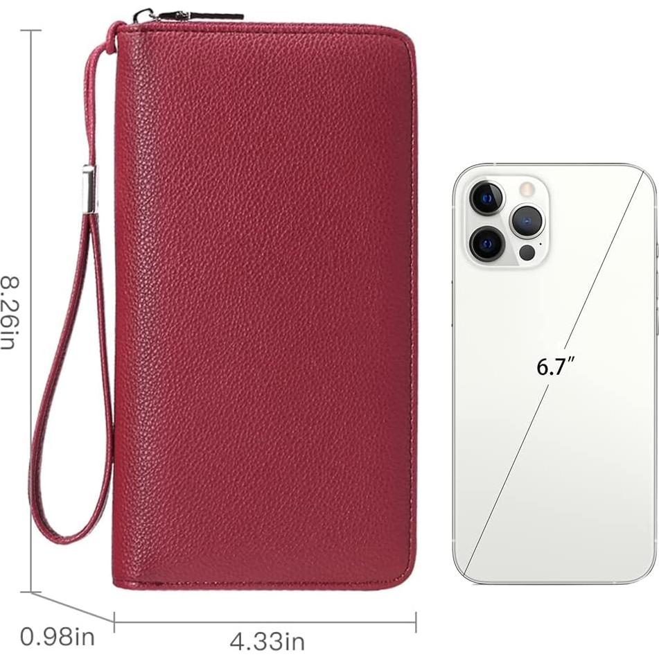 Cartera GOIACII para Mujeres con Bloqueo RFID y Muñequera