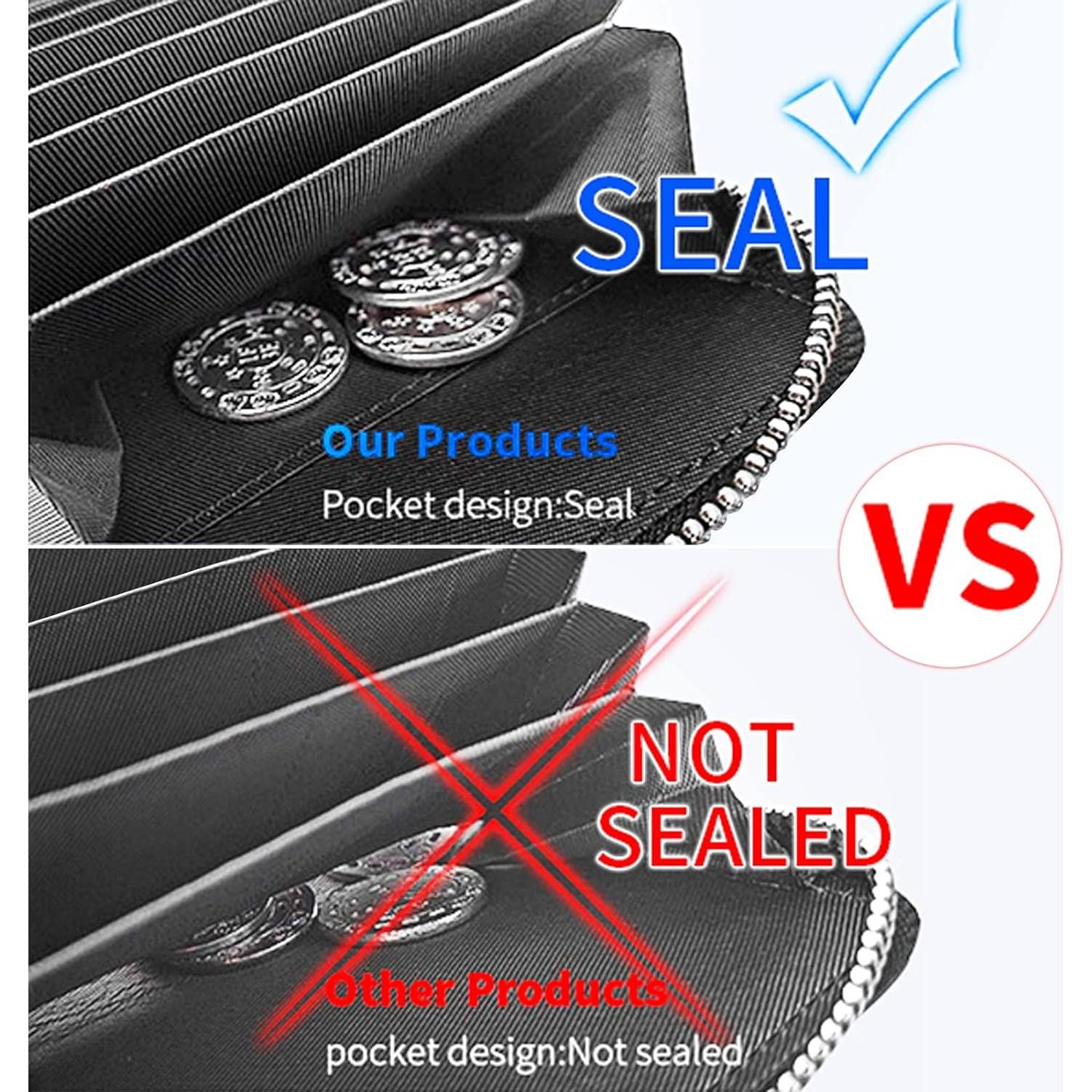 Cartera de Cuero Genuino Linno con 20 Slots RFID para Tarjetas