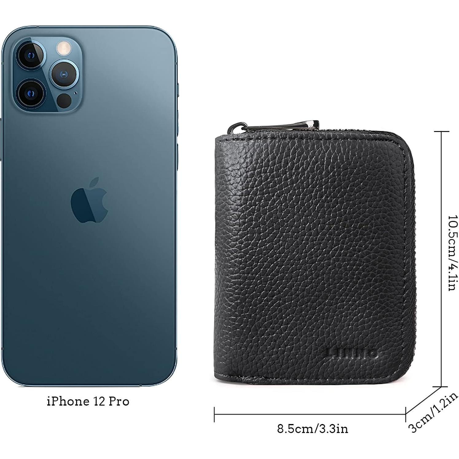 Cartera de Cuero Genuino Linno con 20 Slots RFID para Tarjetas