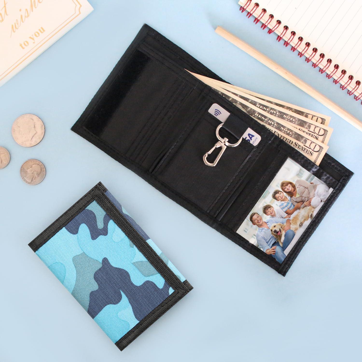 Cartera RFID para Niños Lamiza Camo Azul 12.34x8cm