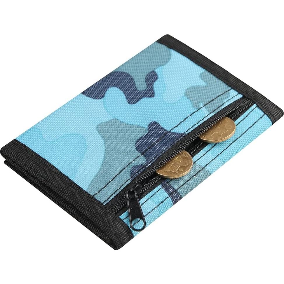 Cartera RFID para Niños Lamiza Camo Azul 12.34x8cm
