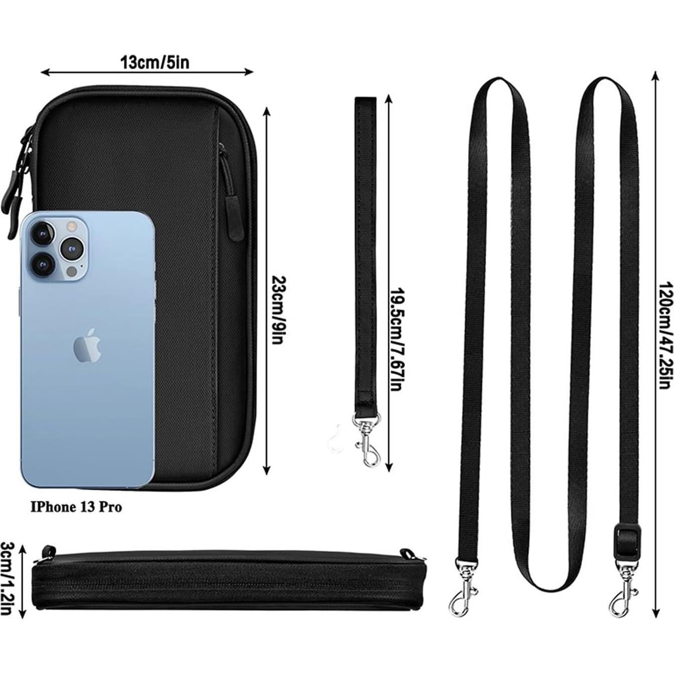 Organizador de Pasaportes Familiar HLKZine Negro RFID 23.1x13cm