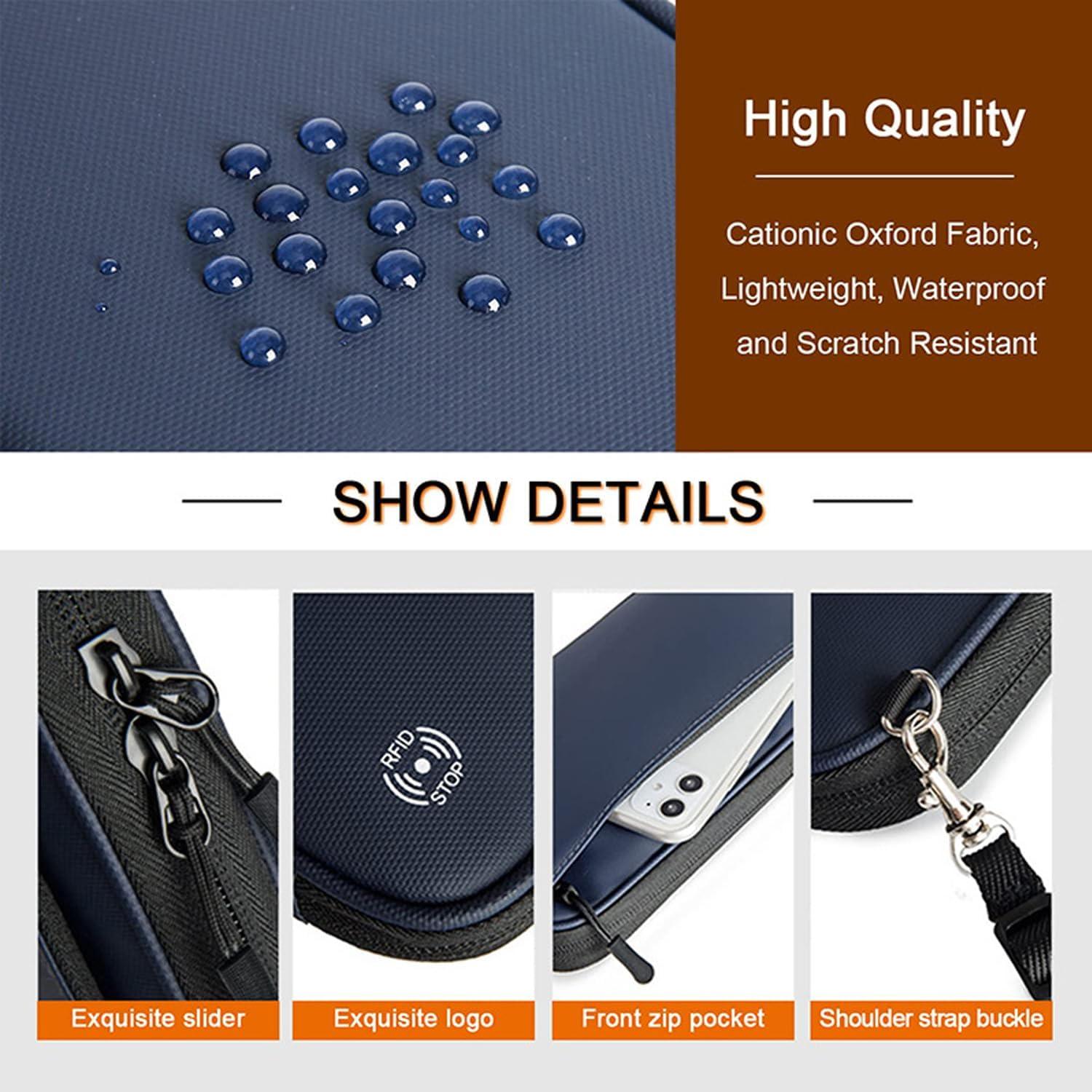 Organizador de Pasaportes Familiar HLKZine Negro RFID 23.1x13cm