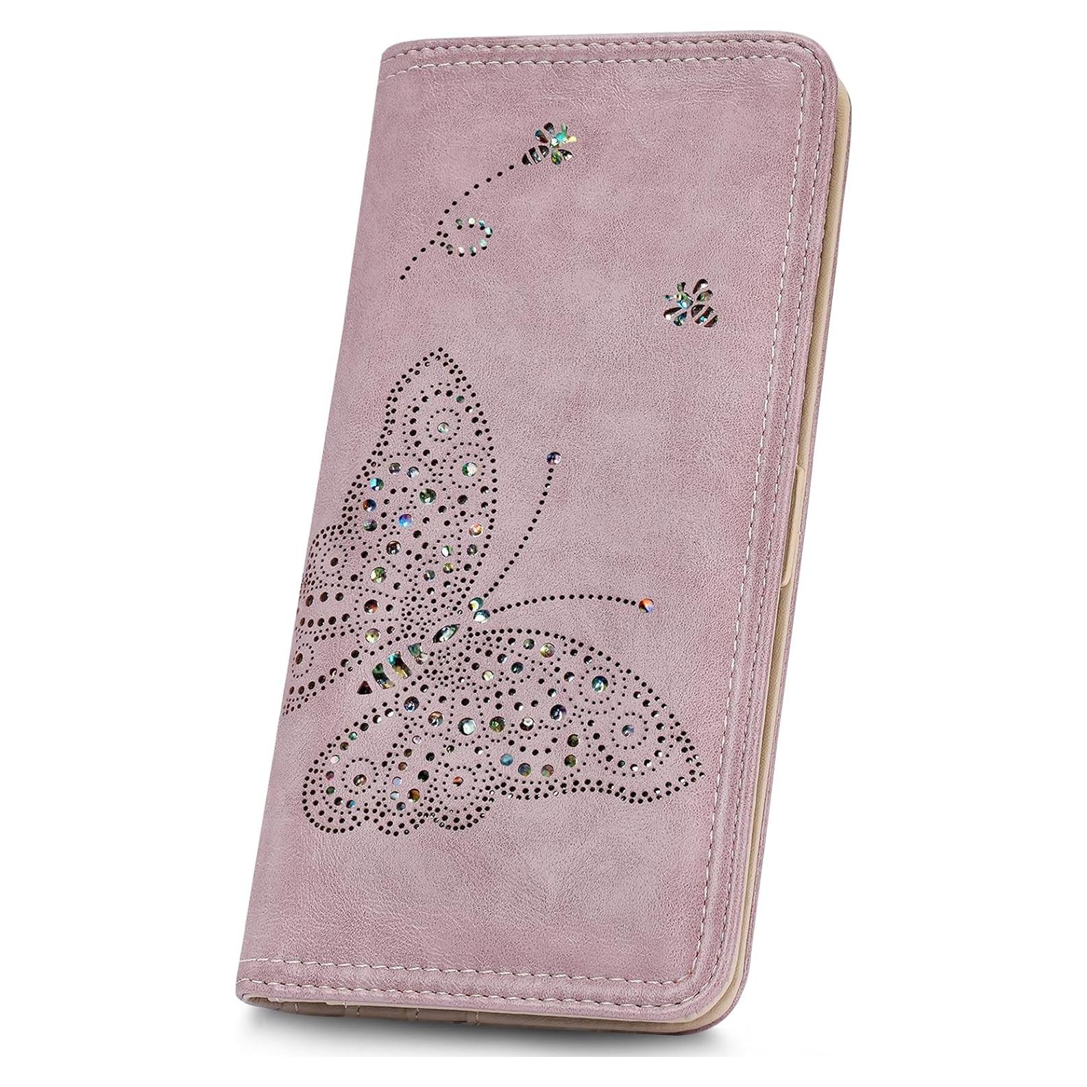 Cartera RFID Mujer KITEVIUN Ultra Delgada Morado 20x10 cm