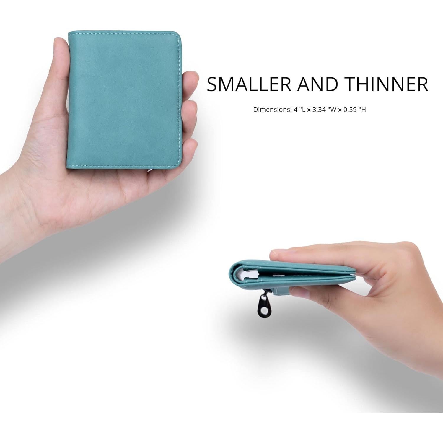 Billetera RFID Compacta Alldaily para Mujeres Azul Purista