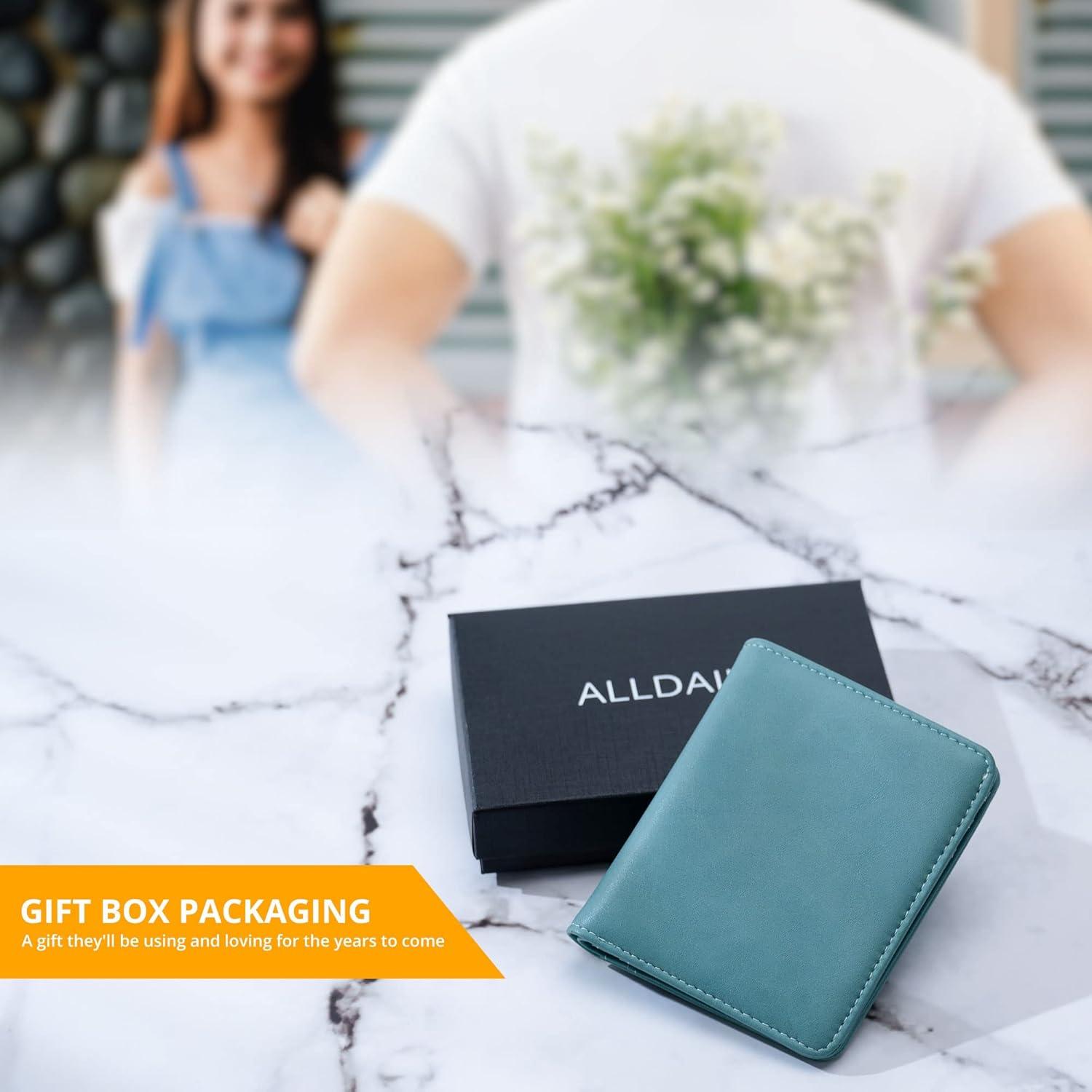 Billetera RFID Compacta Alldaily para Mujeres Azul Purista