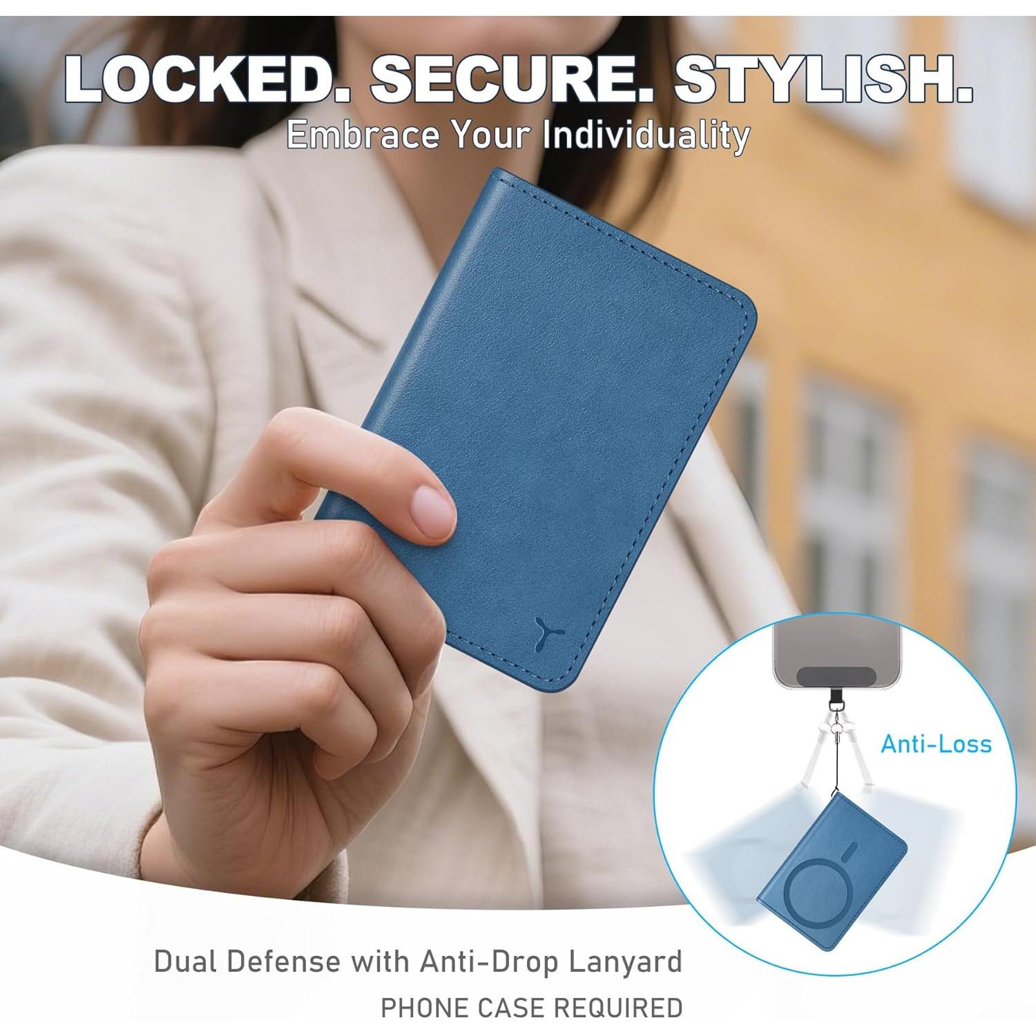 Cartera Magnética TUCCH para iPhone 12-16, Bloqueo RFID, 6 Tarjetas