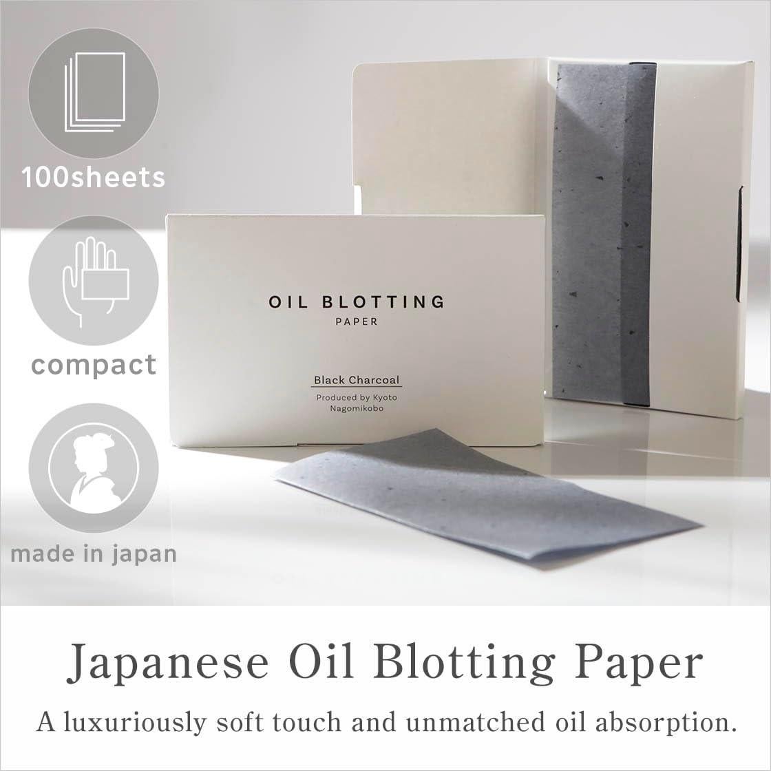 Papel Absorbente de Aceite 100 Hojas Washi Japonés Carbono