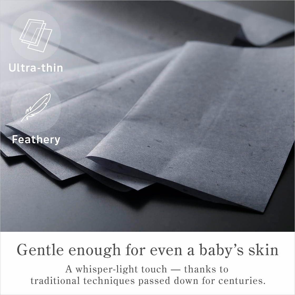 Papel Absorbente de Aceite 100 Hojas Washi Japonés Carbono