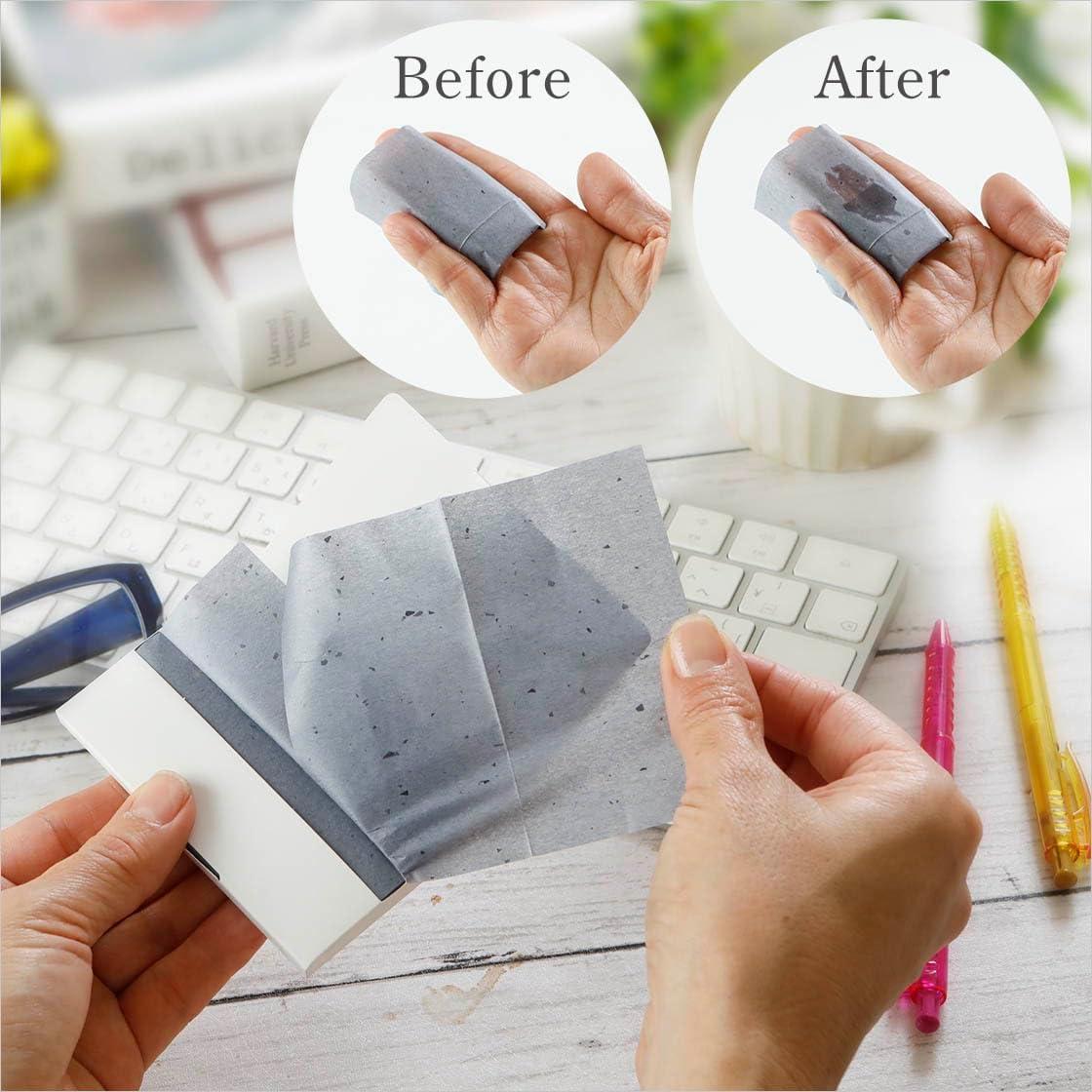 Papel Absorbente de Aceite 100 Hojas Washi Japonés Carbono