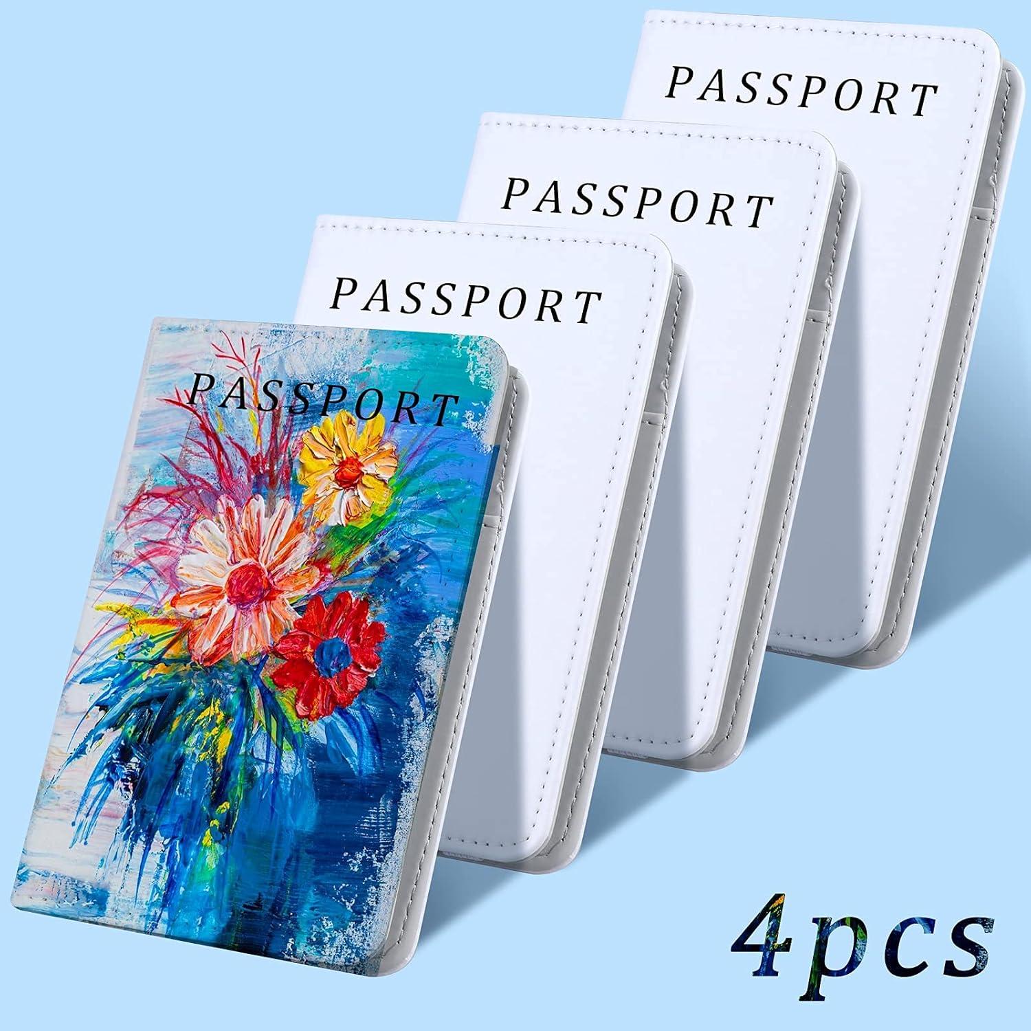 Cubiertas para Pasaporte de Cuero PU Haomian - 4 Piezas, RFID, Negro