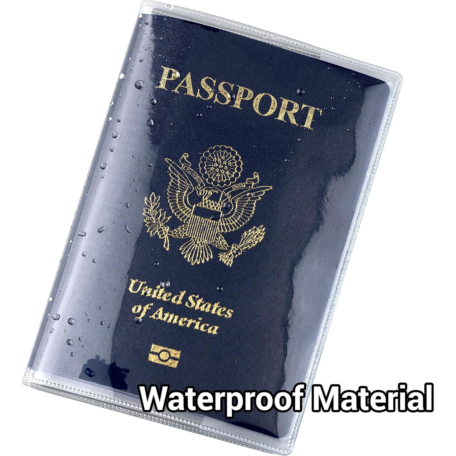10 Fundas de Pasaporte Transparentes PVC Display Cheng